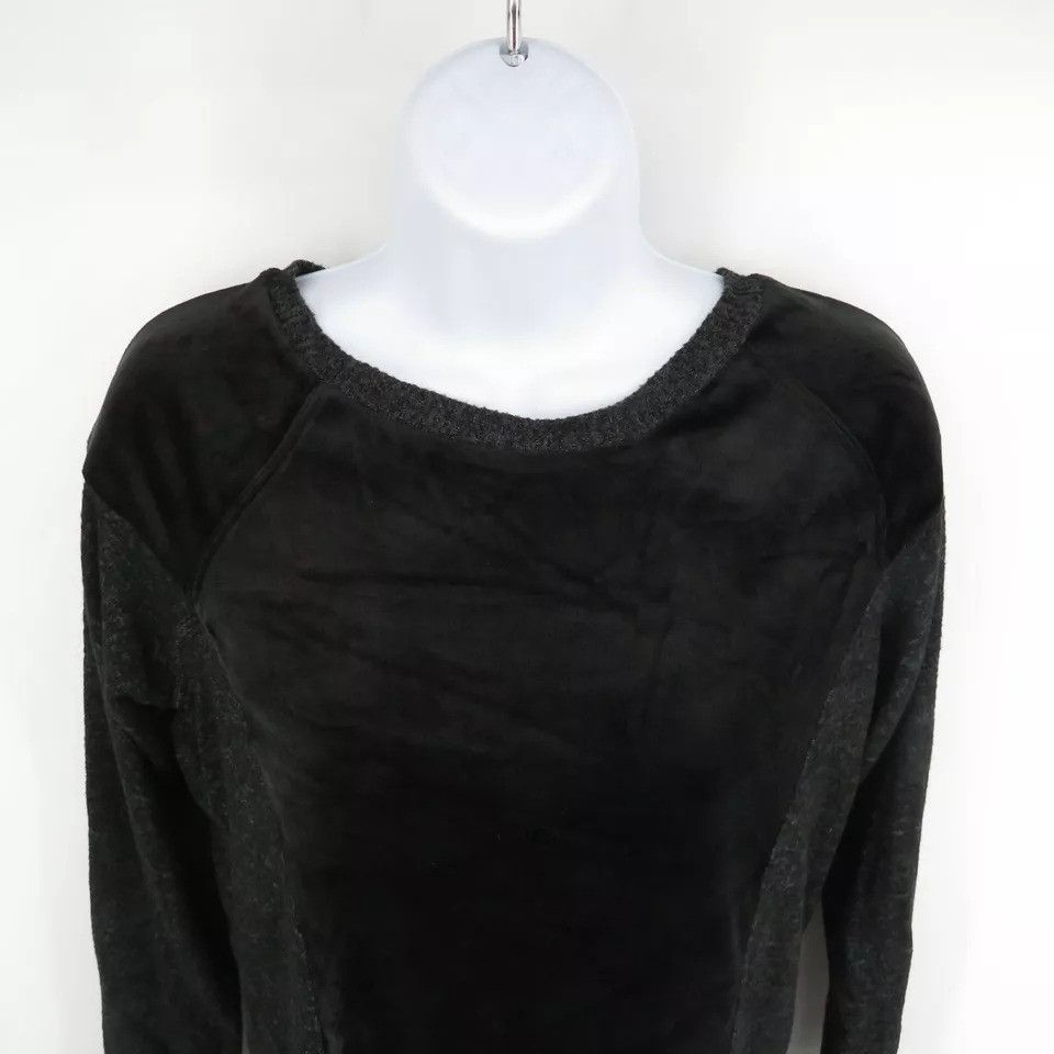 Other Hippie Rose Juniors Black Velvet Raglan Sweatshirt XS NWT $3 Size XS / US 0-2 / IT 36-38 - 2 Thumbnail