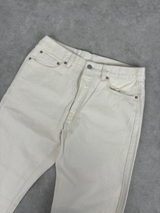 Jil Sander 2010s Jil Sander Creamy Beige Straight Denim Jeans Size US 34 / EU 50 - 5 Thumbnail