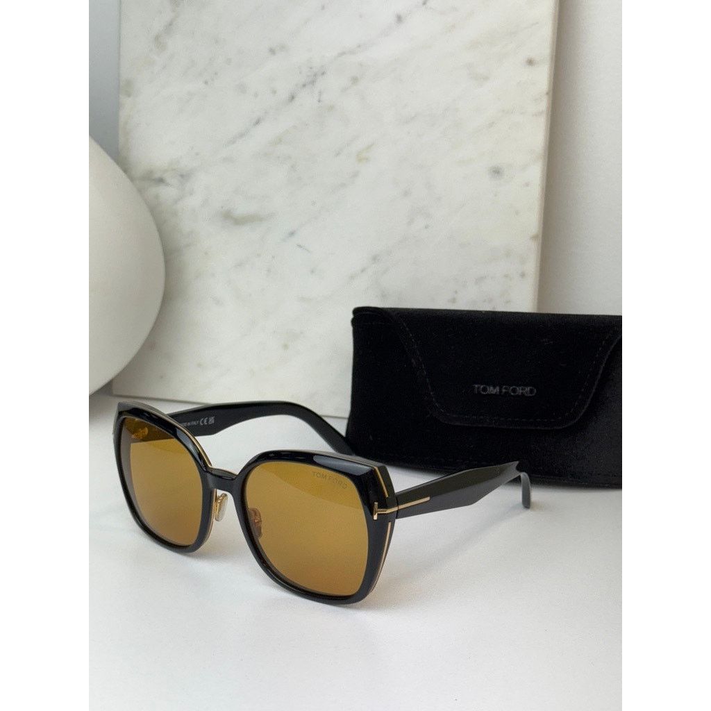 Tom Ford NEW Tom Ford TF1223 Plum Black Yellow Tint Sunglasses $600 Size ONE SIZE - 5 Thumbnail