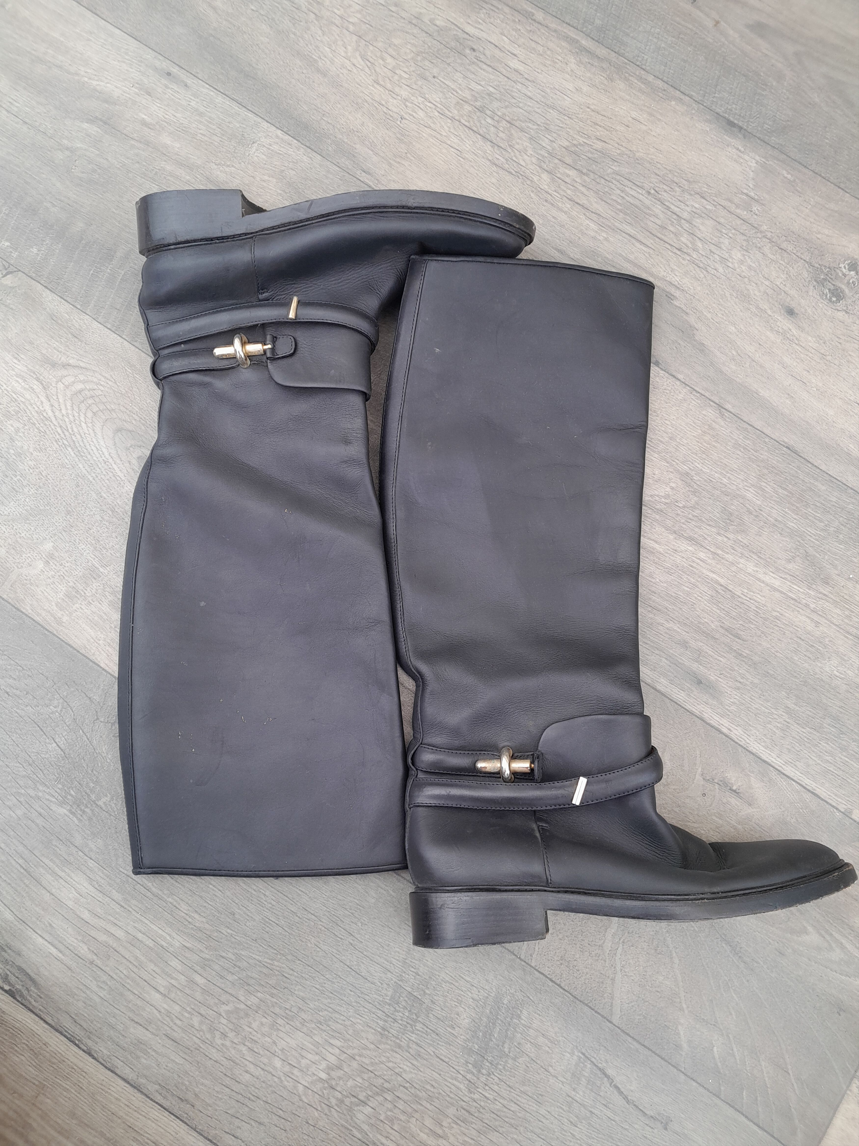 Balenciaga Balenciaga black leather riding boots Size US 8.5 / IT 38.5 - 3 Thumbnail