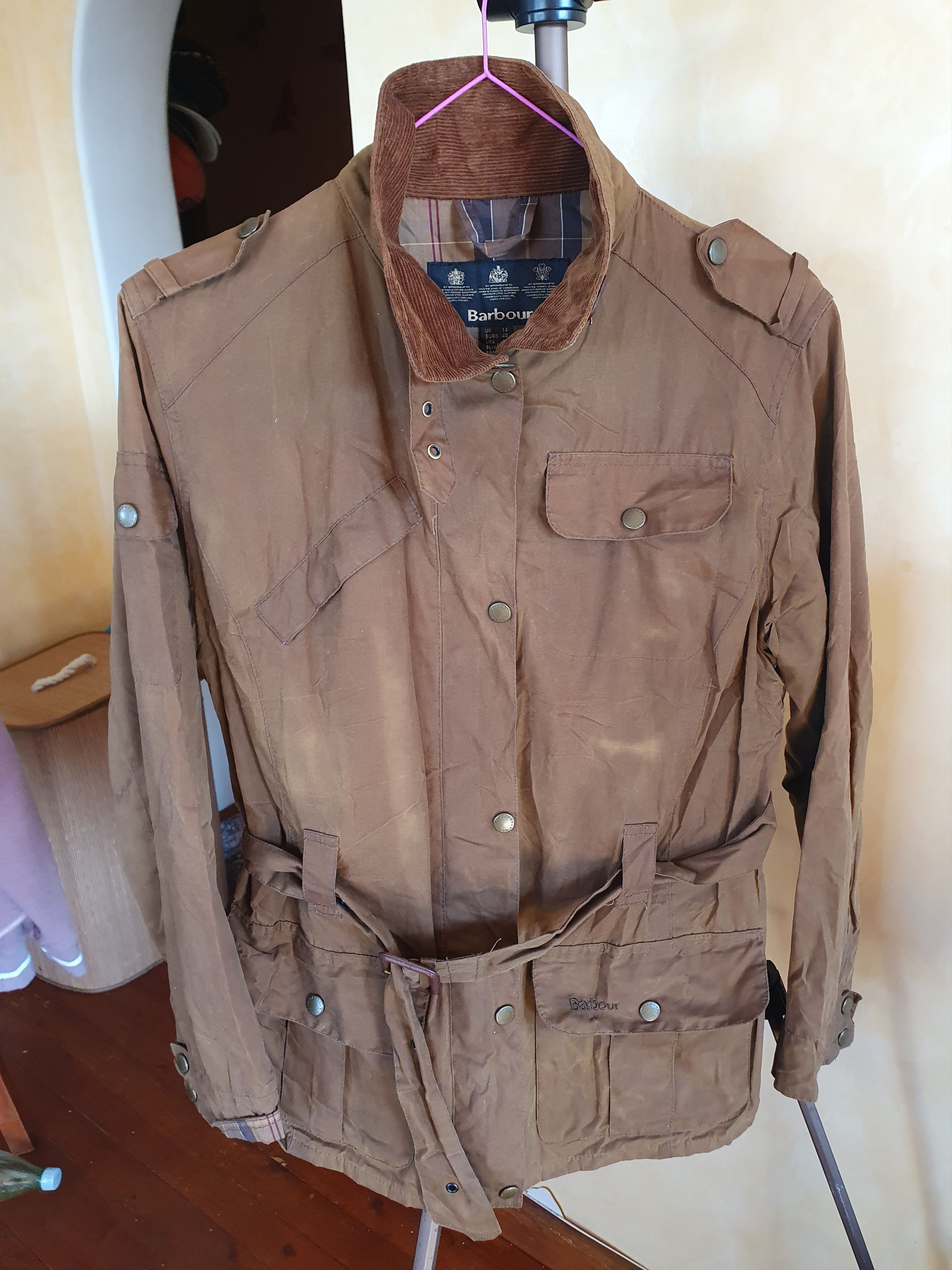 Barbour Barbour L77 Flyweight Wax Amelia Jacket Womens Belted Size L / US 10 / IT 46 - 9 Thumbnail