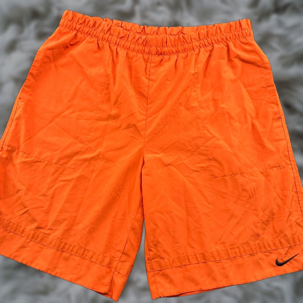 Nike Nike Agassi Mens Tennis Shorts Large Orange Vintage VTG Y2K Swoosh Athletic Casual Activewear Shorts Size US 33 - 1 Thumbnail