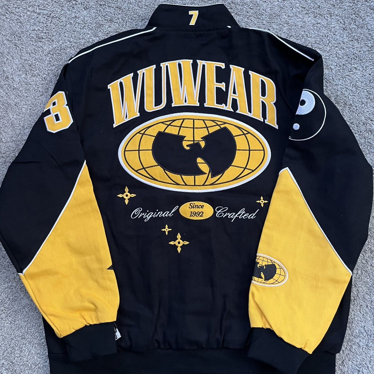 Wu-Tang Clan Wu-Tang Jacket Size XL Black Yellow Wu-Wear Racer