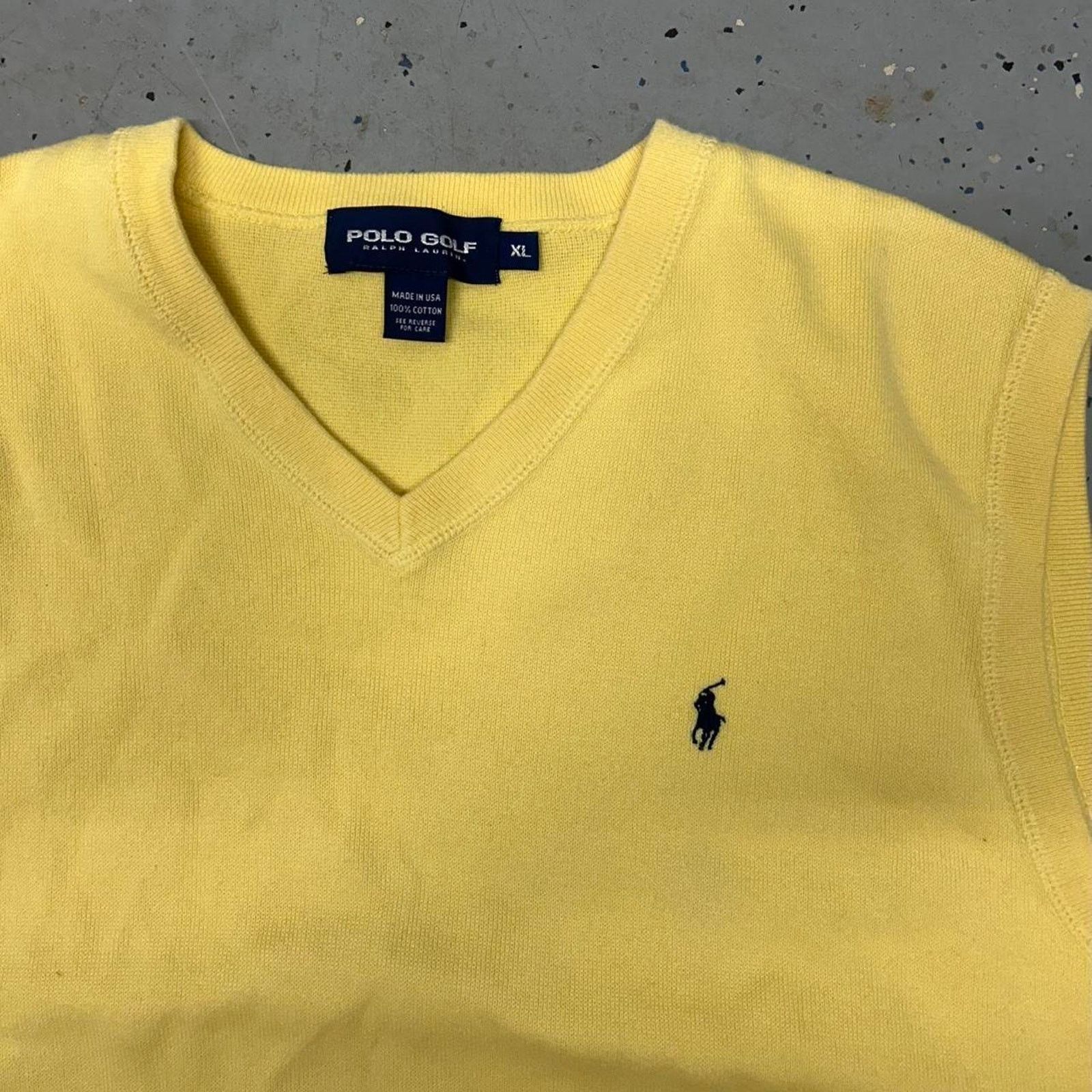 Polo Ralph Lauren VTG Yellow Polo Golf sweater vest Size US XL / EU 56 / 4 - 2 Thumbnail
