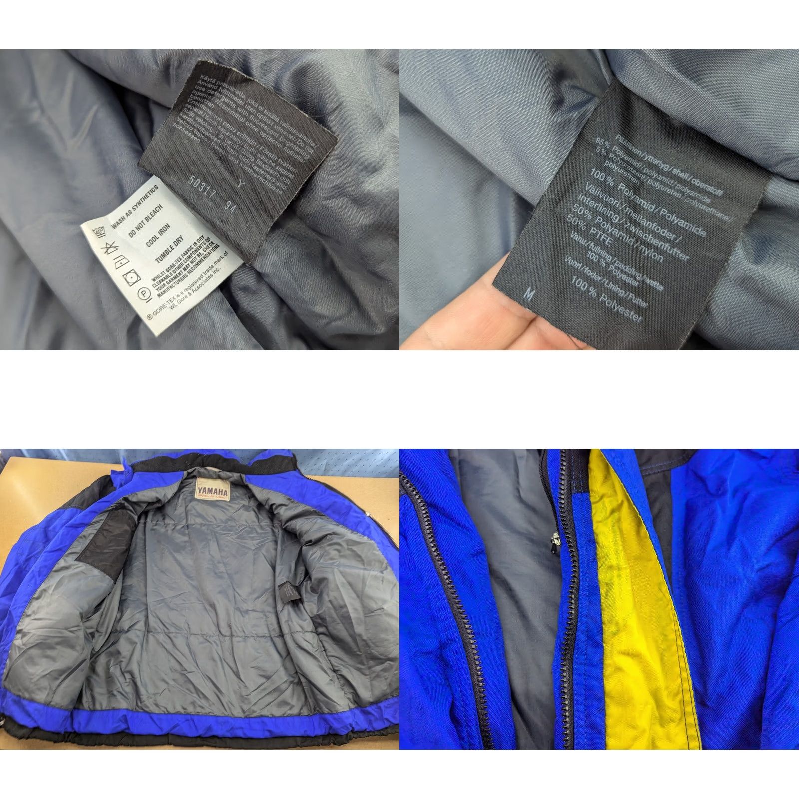 Yamaha VINTAGE Yamaha Racing Gore-Tex Motorcycle Jacket Mens Size M Blue Padded Size US M / EU 48-50 / 2 - 9 Thumbnail