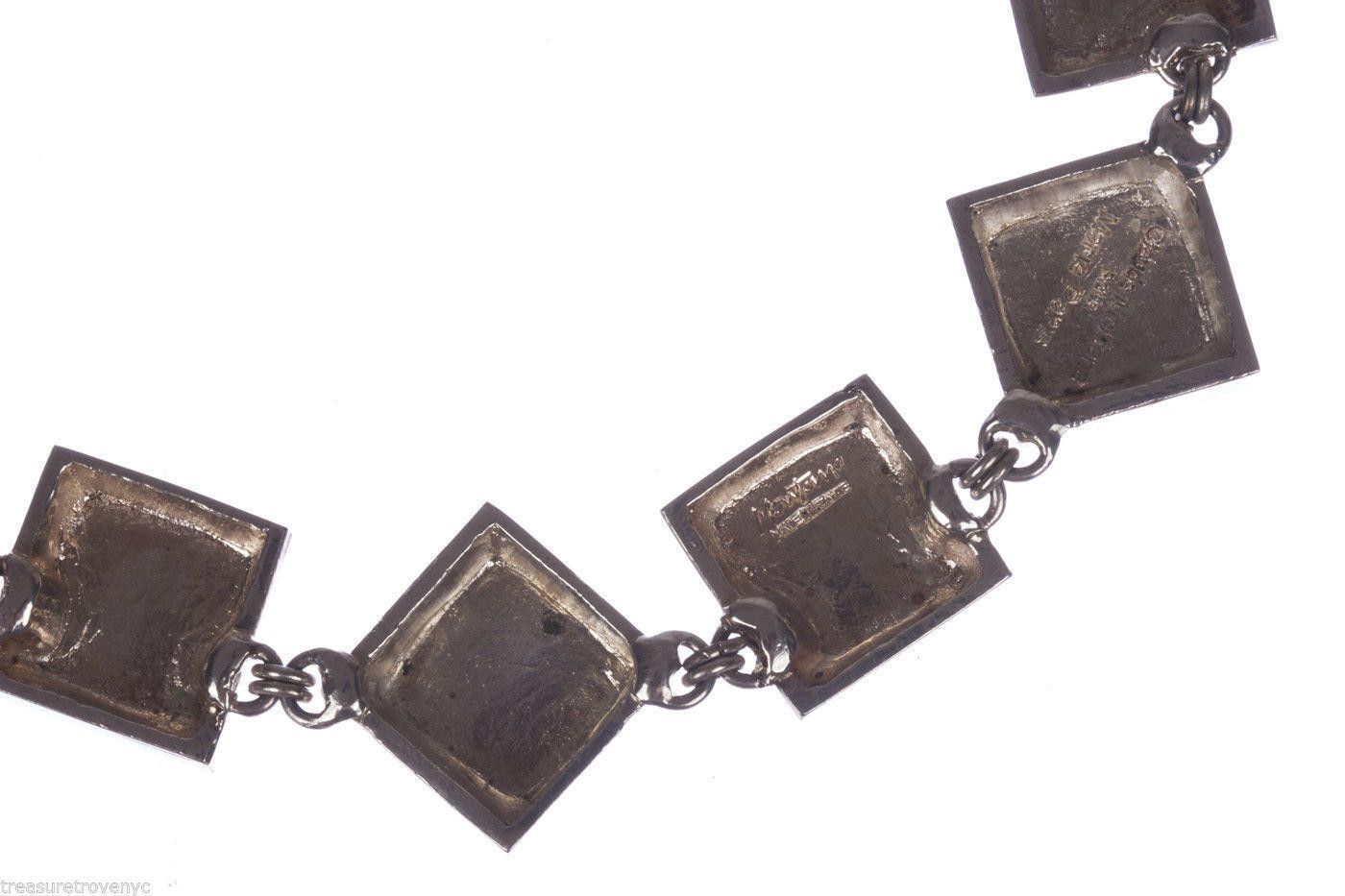 Claude Montana Claude Montana Silver Plated Square Link Necklace Size ONE SIZE - 4 Thumbnail