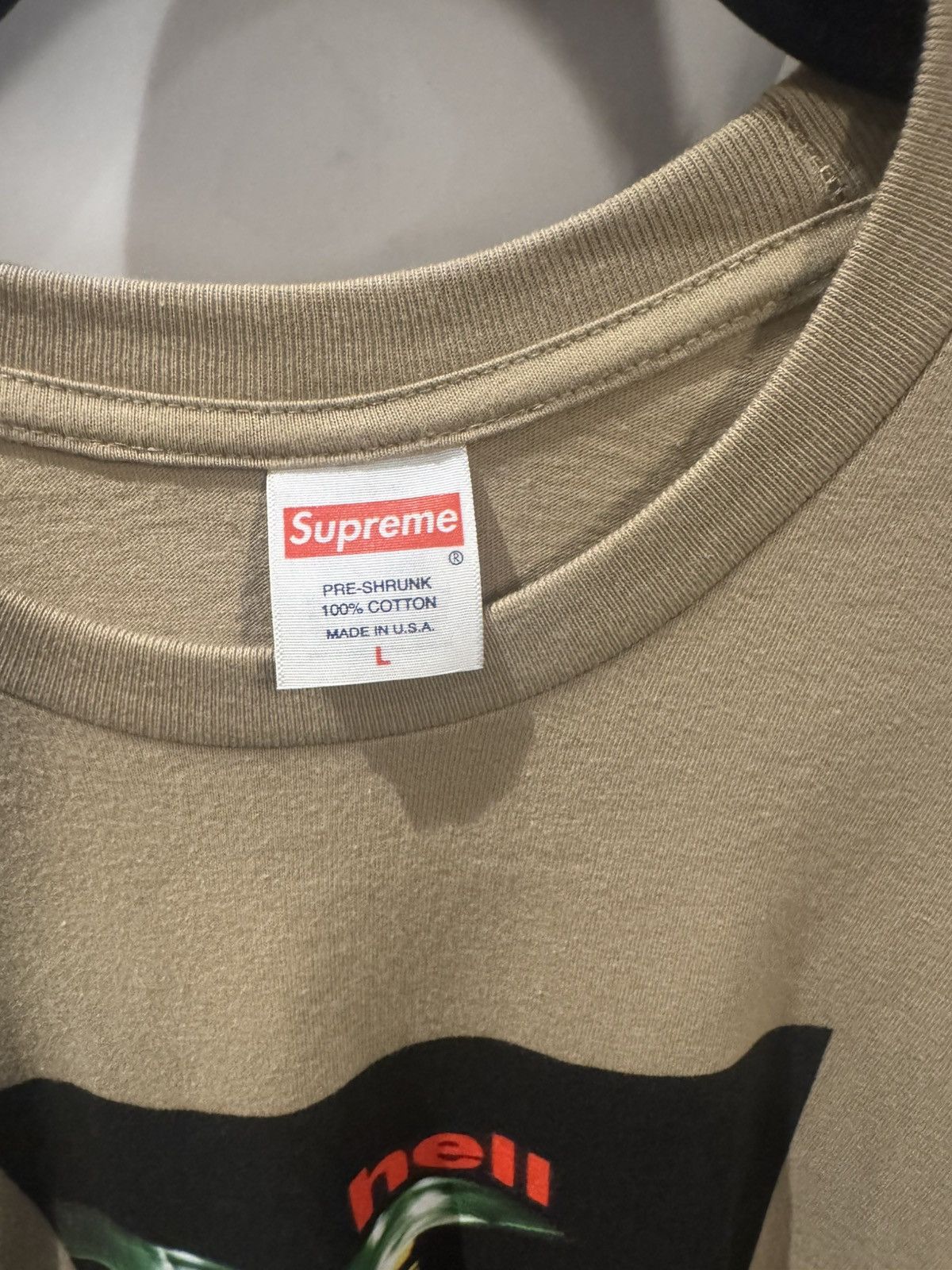 Supreme Supreme Hell Tee in khaki Size US L / EU 52-54 / 3 - 2 Thumbnail