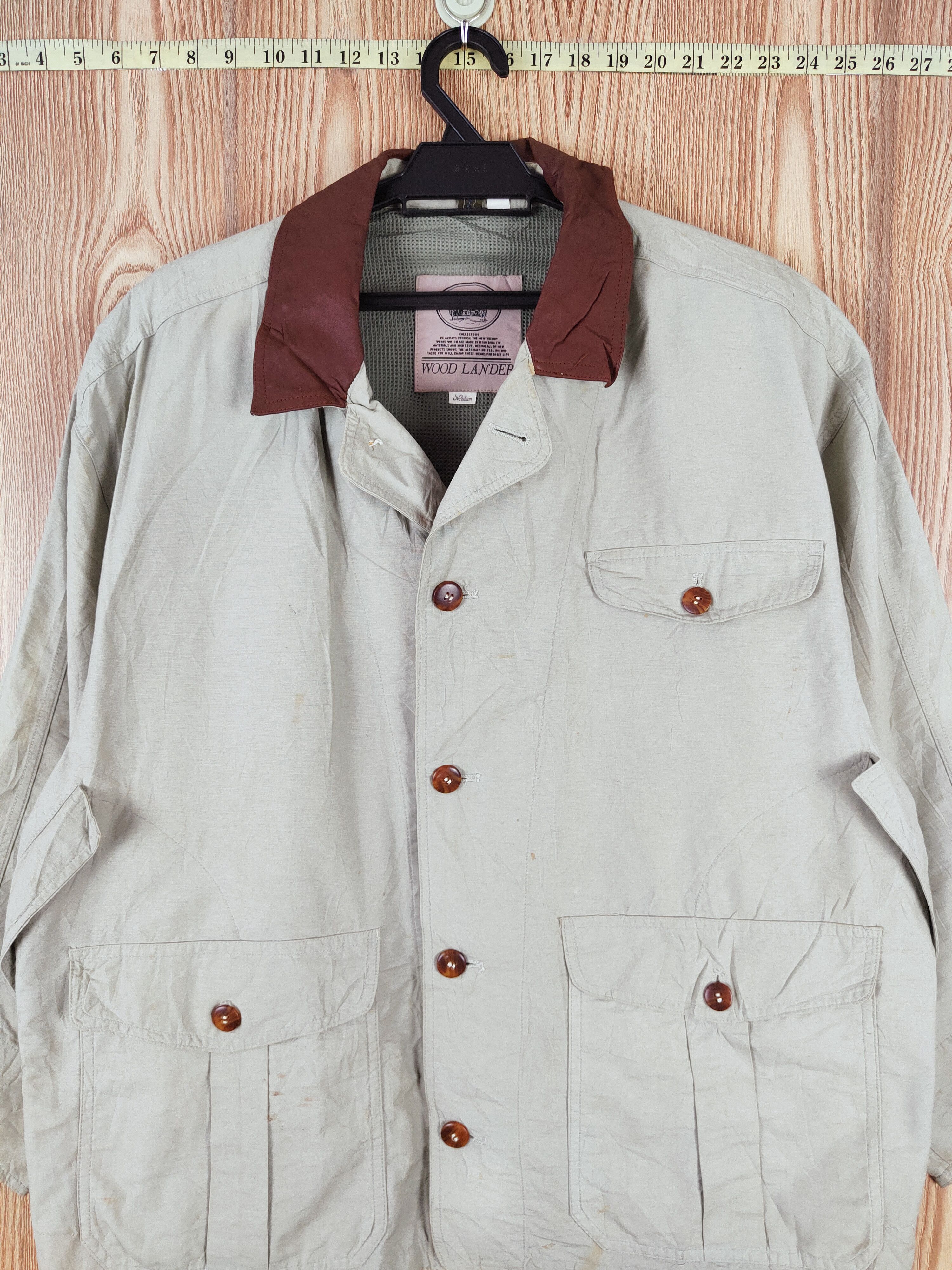 Japanese Brand × Vintage Vintage 💥 Wood Lander Green Button Up Shirts Size US M / EU 48-50 / 2 - 2 Thumbnail