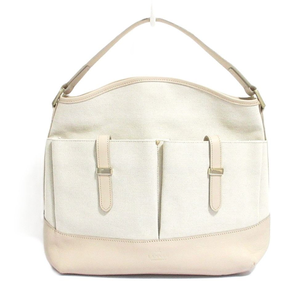 Lanvin Lanvin Lanvin Collection Leather Canvas Shoulder Bag Leather Shoulder Bag DUTY FREE for USA Size ONE SIZE - 1 Thumbnail