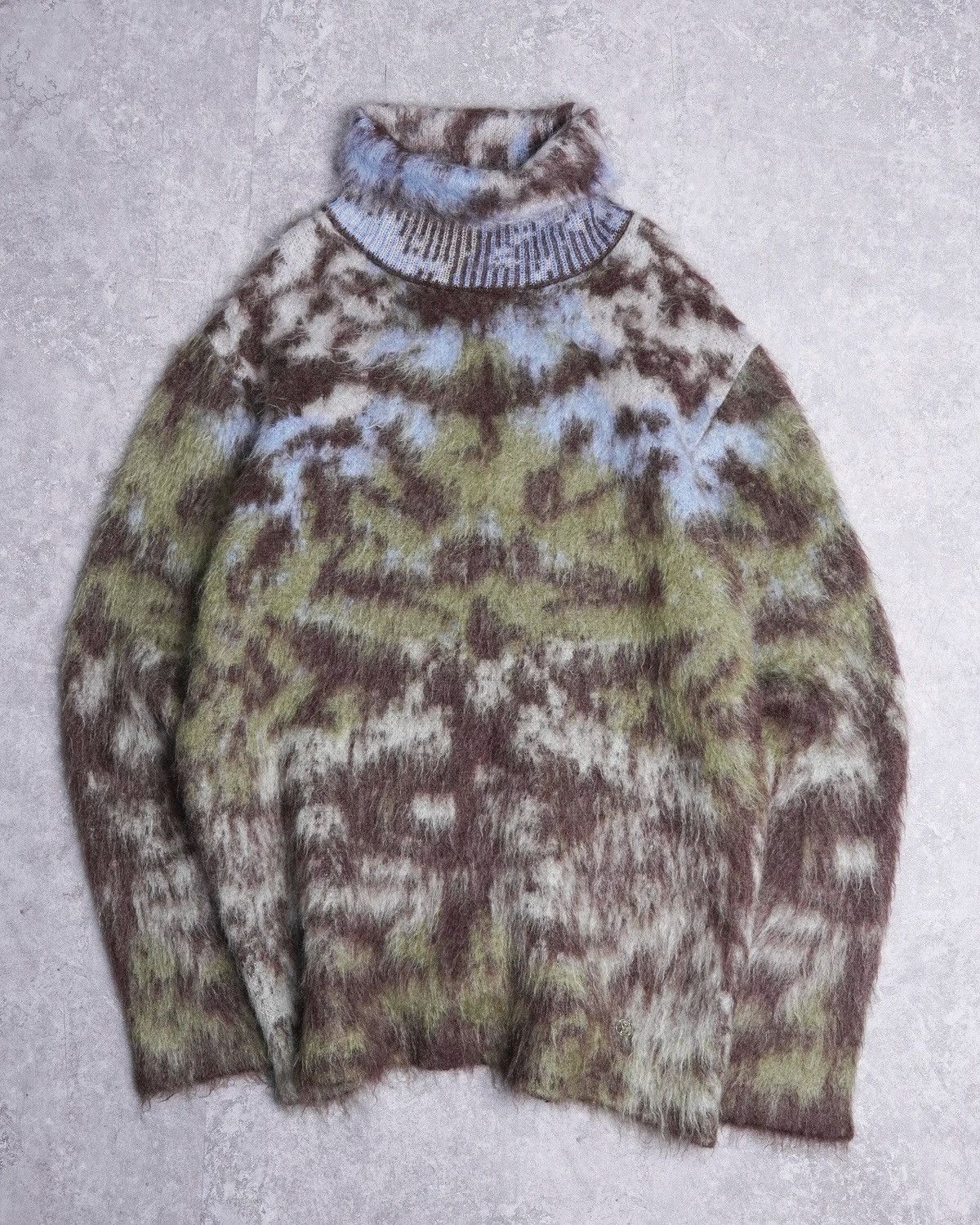 Louis Vuitton FW19 Camouflage Mohair Turtleneck Sweater Size US XL / EU 56 / 4 - 1 Thumbnail