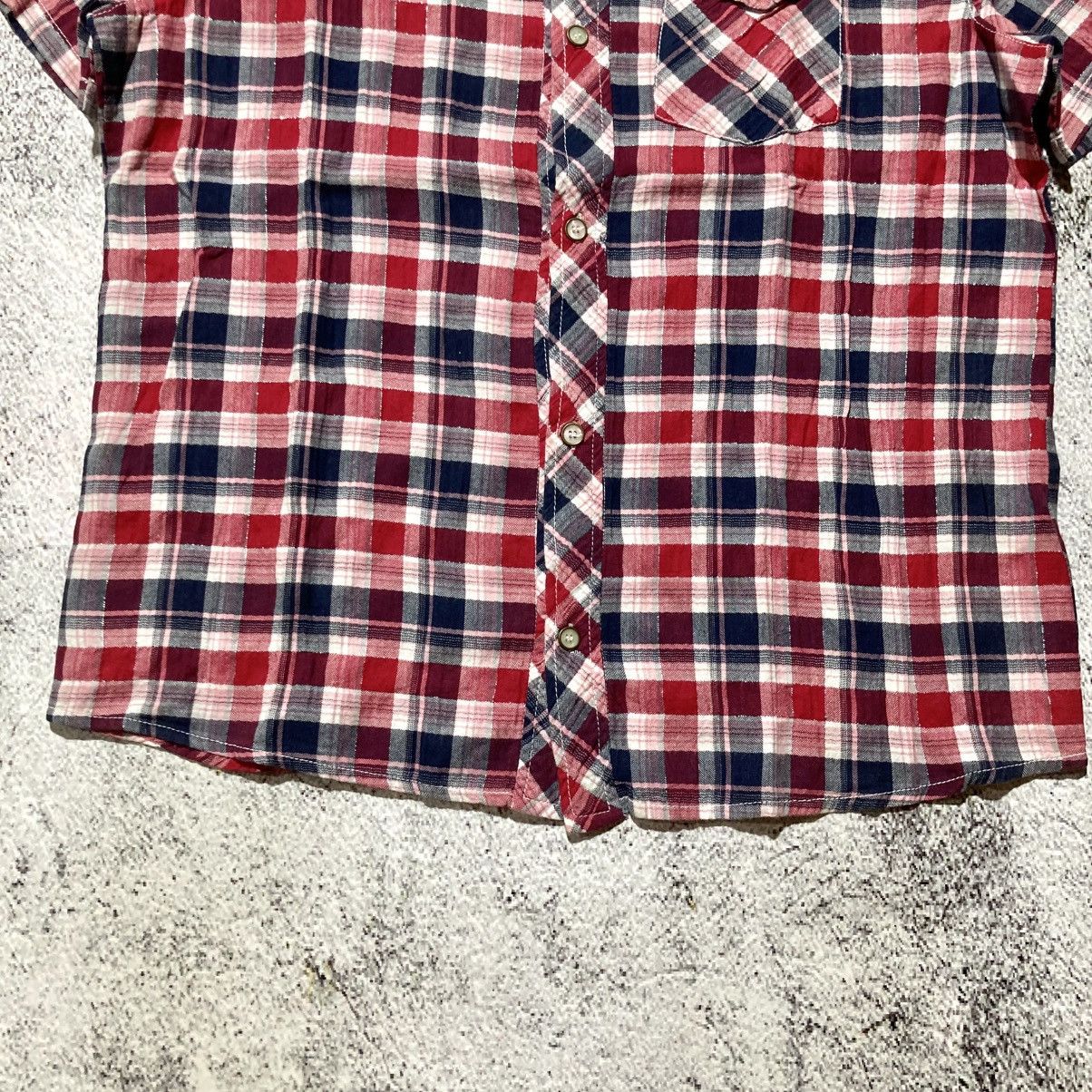 Japanese Brand 2000s Corn Flake Poem Logo Western Plaid Shirt Button Up Size US L / EU 52-54 / 3 - 14 Thumbnail