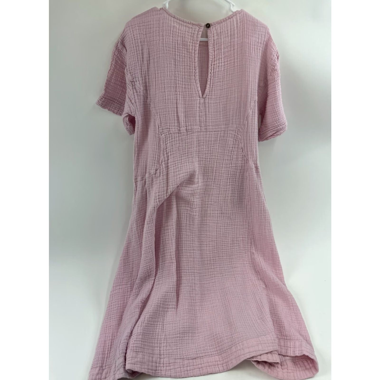 Free People Free People Pink Woven Dress Womens S Short Sleeve A-Line Maxi Casual Outdoor Pockets Size 28" / US 6 / IT 42 - 2 Thumbnail