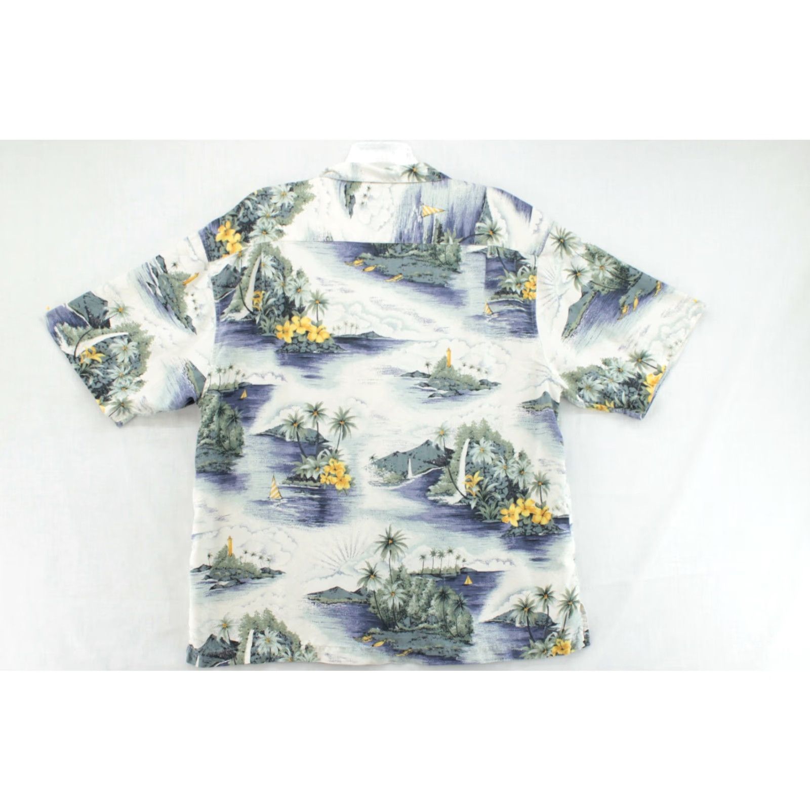 Hilo Hattie VINTAGE Hilo Hattie Silk Hawaiian Shirt Men's XL Button-Up Blue Floral Aloha Camp Collar Tropical Luau Beach Wear Size US XL / EU 56 / 4 - 4 Thumbnail