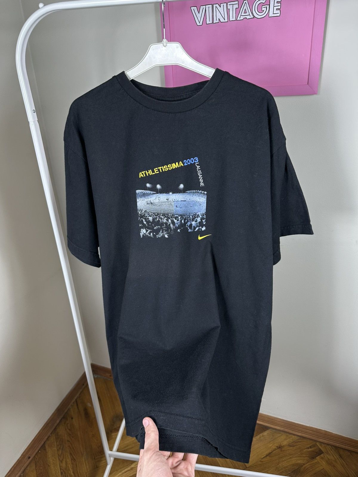 Nike Nike Athletissima 2003 T Shirt Swoosh Lausanne Printed Logo Size US L / EU 52-54 / 3 - 7 Thumbnail