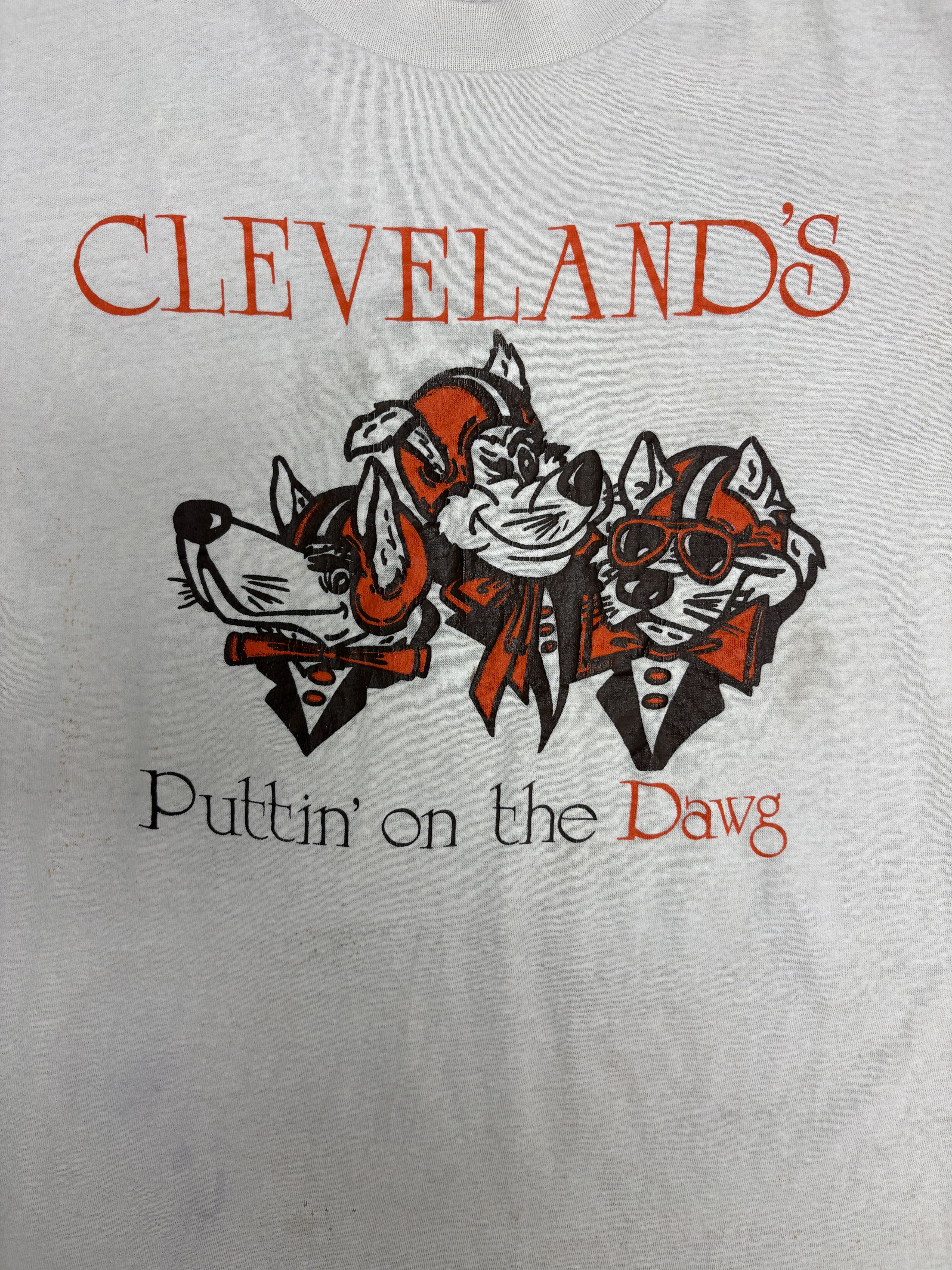 Vintage Cleveland Browns Puttin' On The Dawg Vintage T-Shirt Tee Size US XL / EU 56 / 4 - 2 Thumbnail