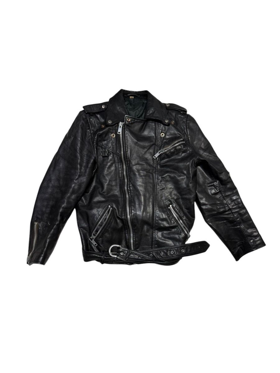 Vintage Rare Fenriz Style Death / Black Metal Leather Biker Jacket Size US L / EU 52-54 / 3 - 1 Thumbnail