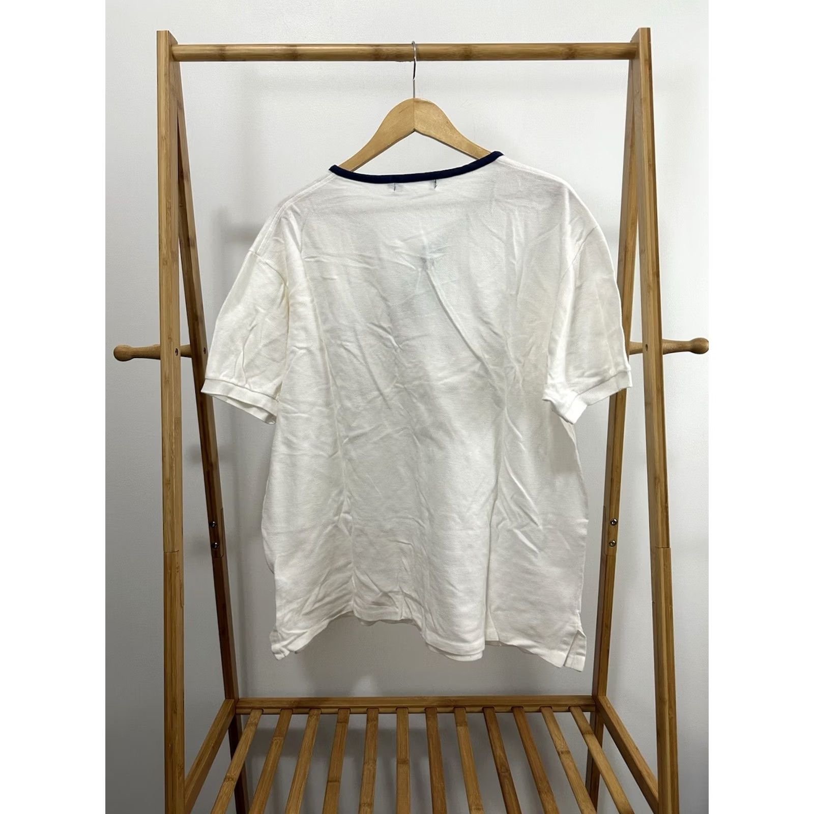 Polo Ralph Lauren Polo Ralph Lauren Shirt Polo L White VTG Tennis Rack Bracket Spellout Henley Short Sleeve Mens Size US L / EU 52-54 / 3 - 2 Thumbnail