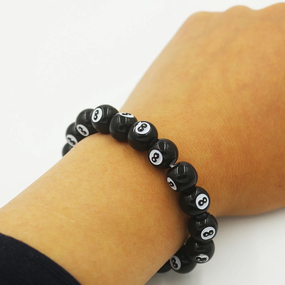 Jewelry × Vintage Black Ball 8 Bracelet Size ONE SIZE - 1 Thumbnail