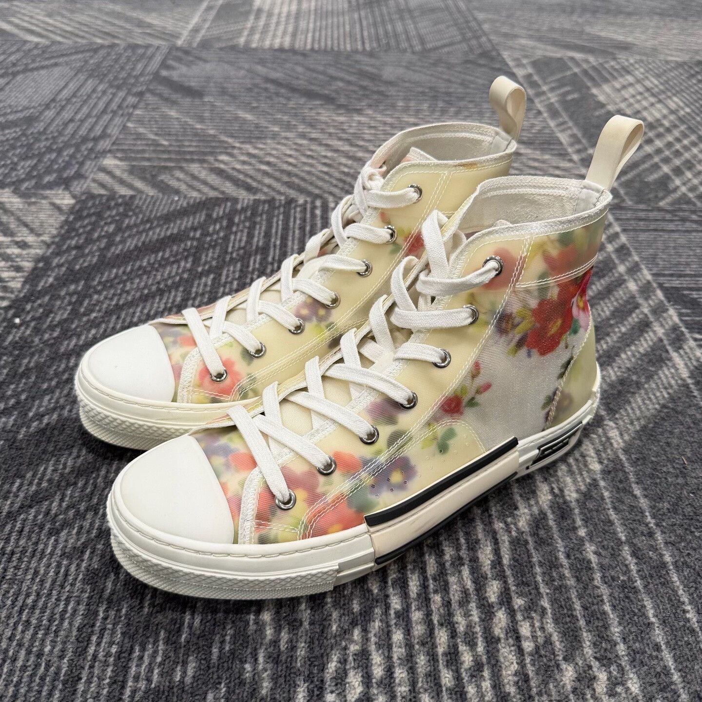 Dior Dior B23 Floral High-Top Sneakers Size US 8 / EU 41 - 1 Thumbnail