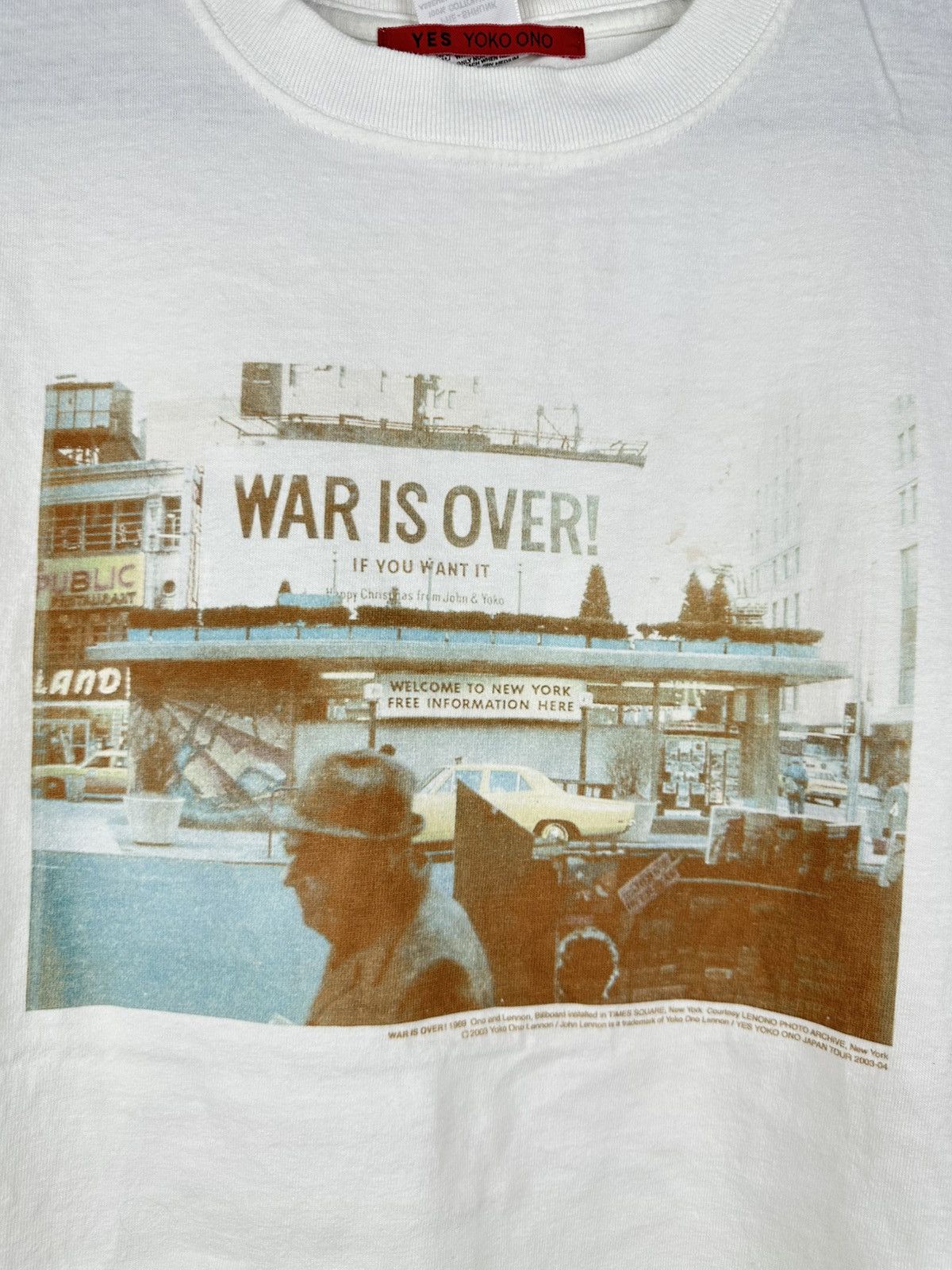 Band Tees × Vintage Vintage 2004 Yoko Ono War Is Over Photo Archive Tee Size US S / EU 44-46 / 1 - 3 Thumbnail