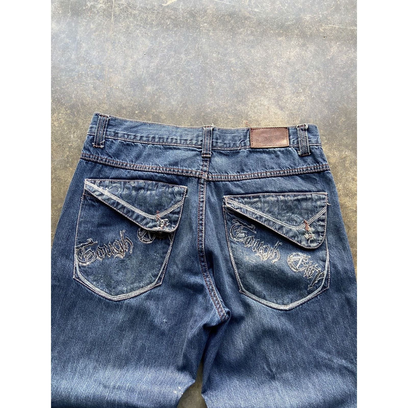 Vintage Vintage Y2K Embroidered Denim Blue Jeans Size US 34 / EU 50 - 2 Thumbnail