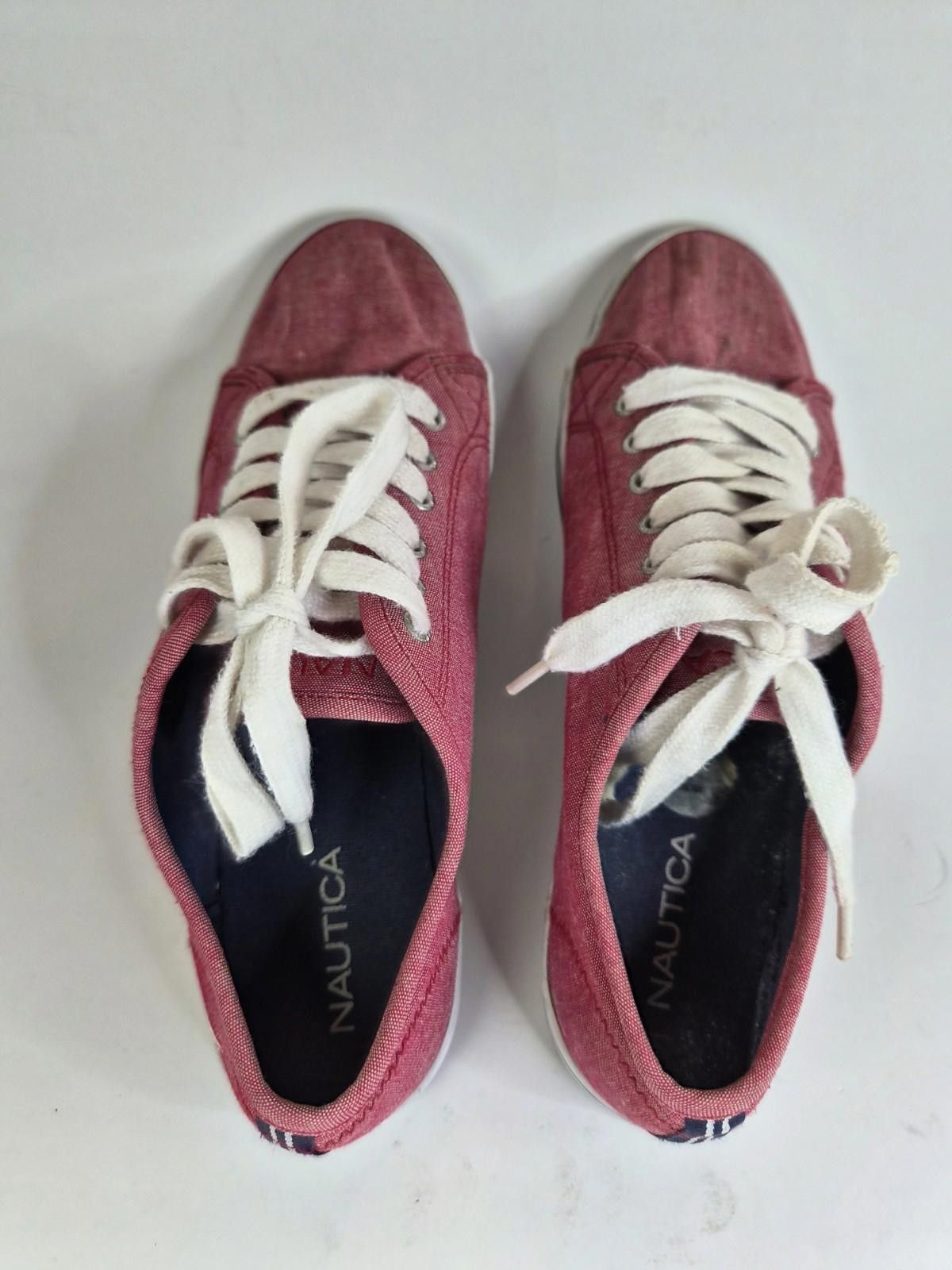 Nautica Nautica Shoes Womens 7 Casual Low Top Sneakers Pink Fabric Size US 7 / IT 37 - 8 Thumbnail