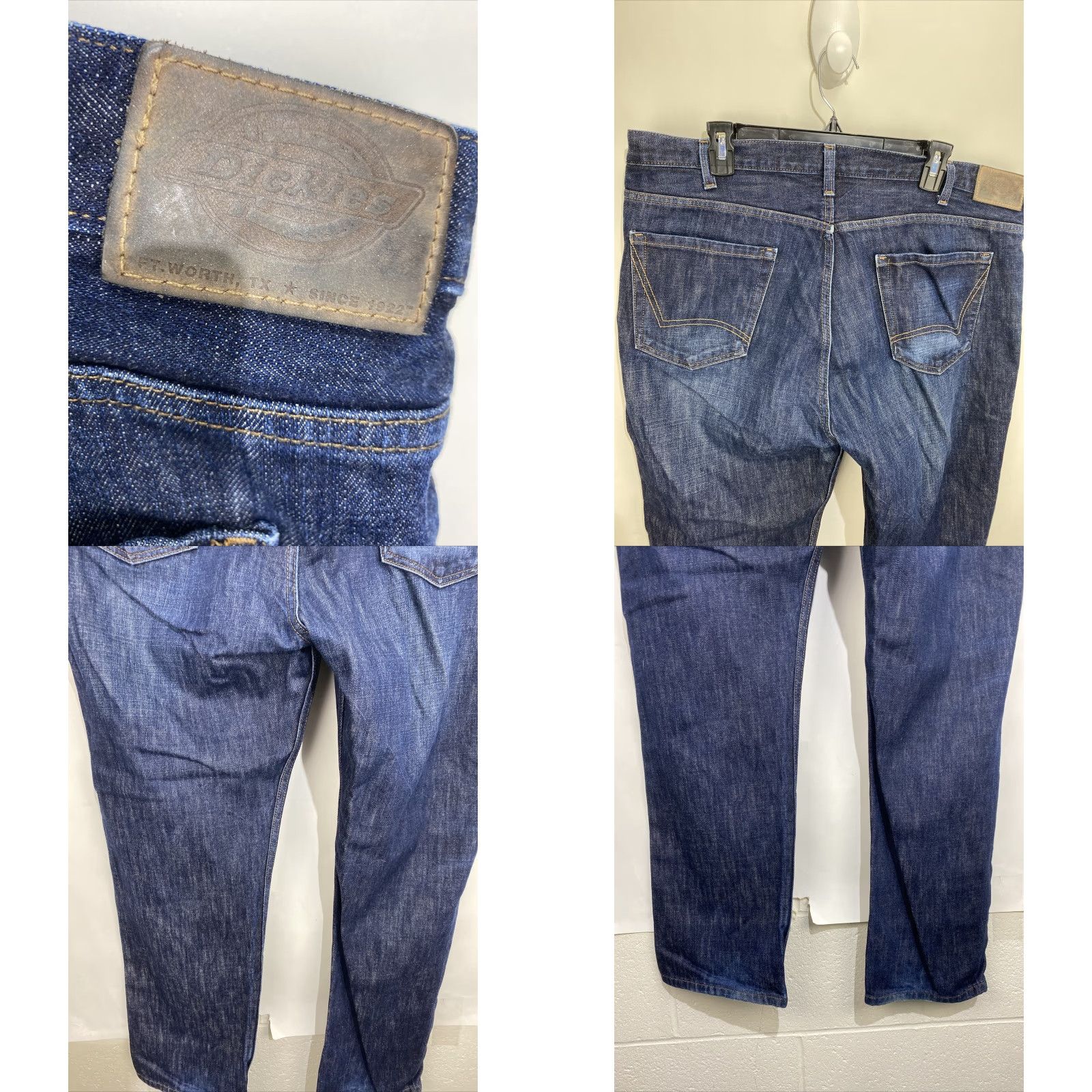 Dickies Dickies Jeans 5 Pocket Blue Work Jeans Men’s 40x30 Regular Fit Straight Leg Dark Size US 40 / EU 56 - 8 Thumbnail
