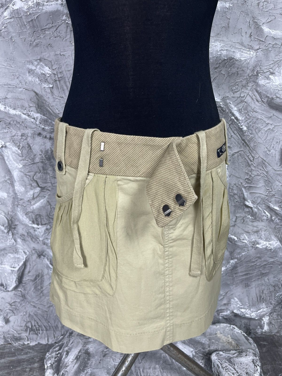 Diesel × Japanese Brand Diesel Vintage Y2K Japanese Style Silk Pocket Mini Skirt Size 27" / US 4 / IT 40 - 9 Thumbnail