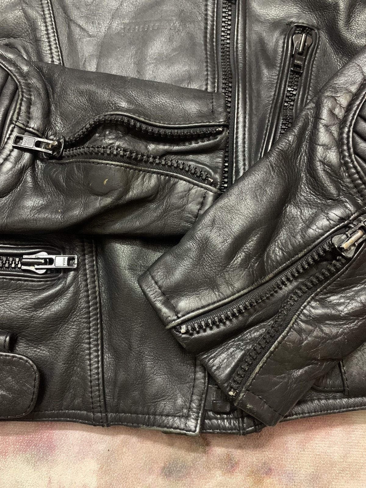 Vintage Biker Leather Cafe Racer Jacket Size US S / EU 44-46 / 1 - 8 Thumbnail