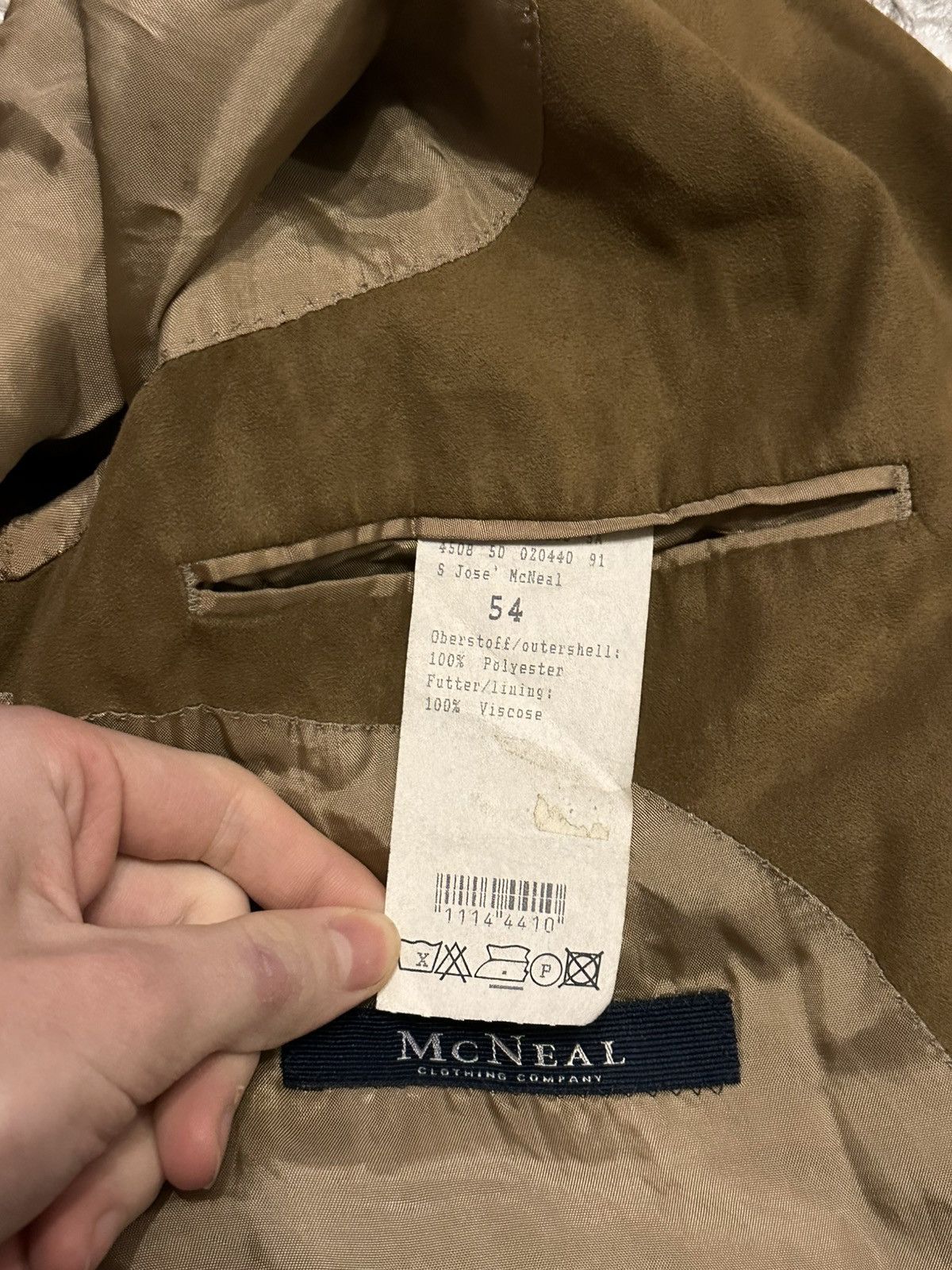 Japanese Brand Mcneal Men's Elbow Jacket Blazer Sporty Business Size 54 XL Size 54R - 4 Thumbnail