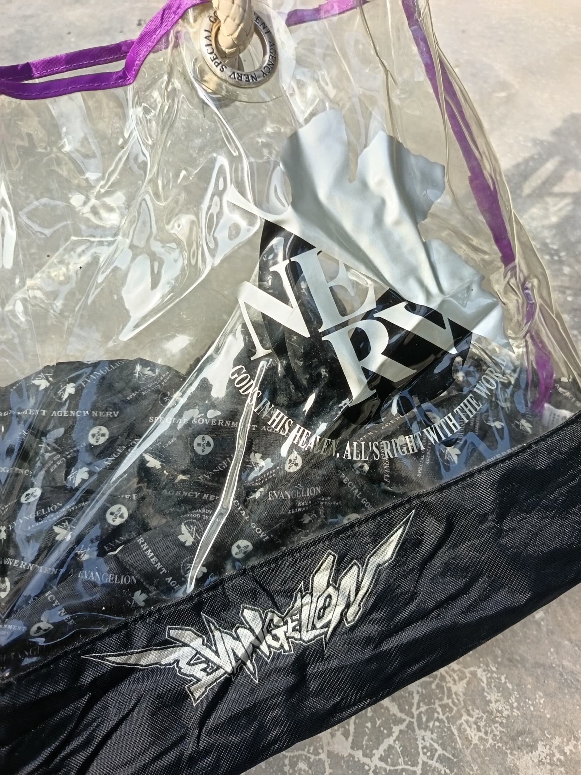 Anime × Japanese Brand Vintage 90s evangelion nerv transparent bag Size ONE SIZE - 2 Thumbnail