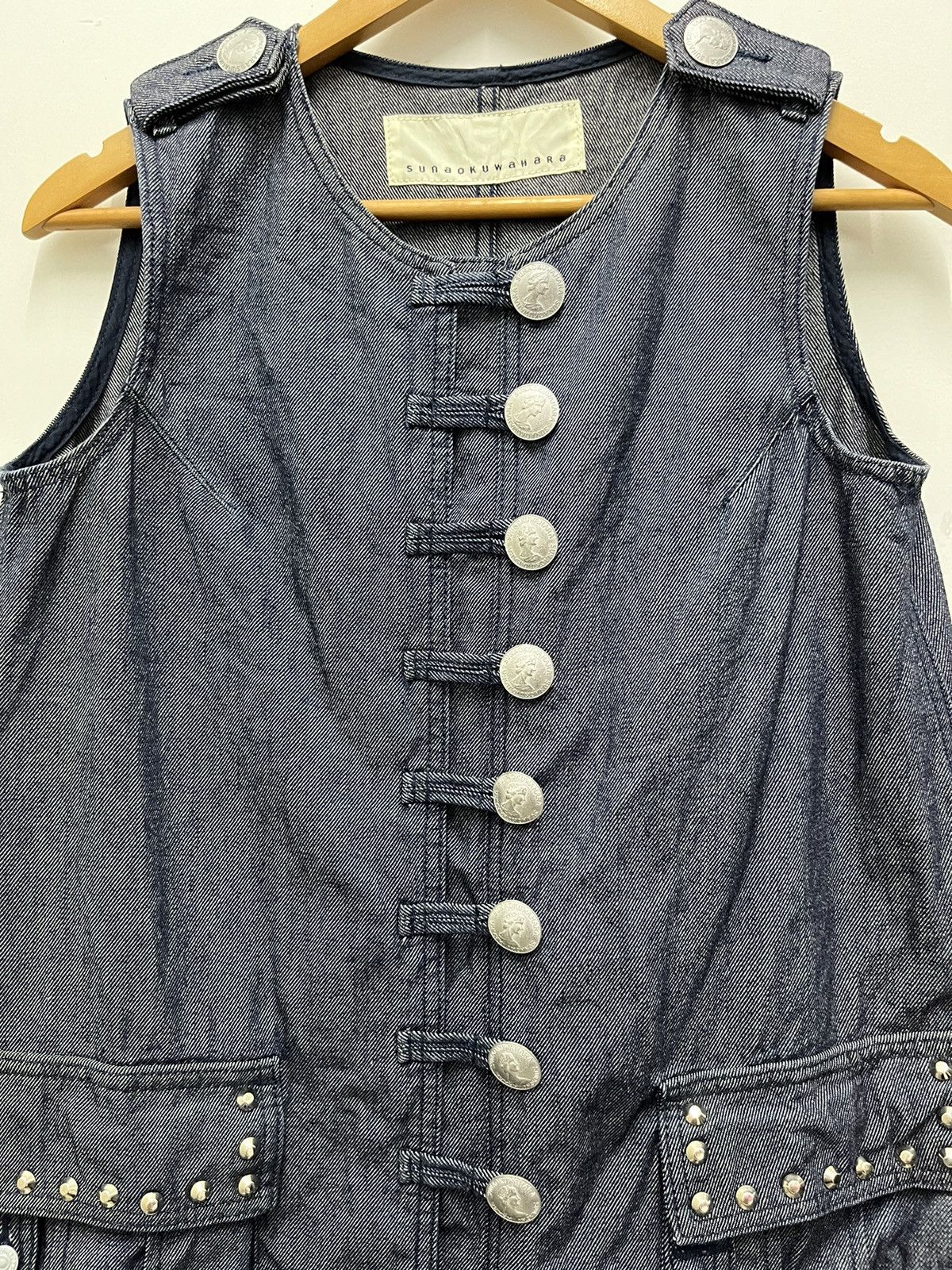 Issey Miyake Sunao Kuwahara Sleeveless Denim Dress Size M / US 6-8 / IT 42-44 - 4 Thumbnail