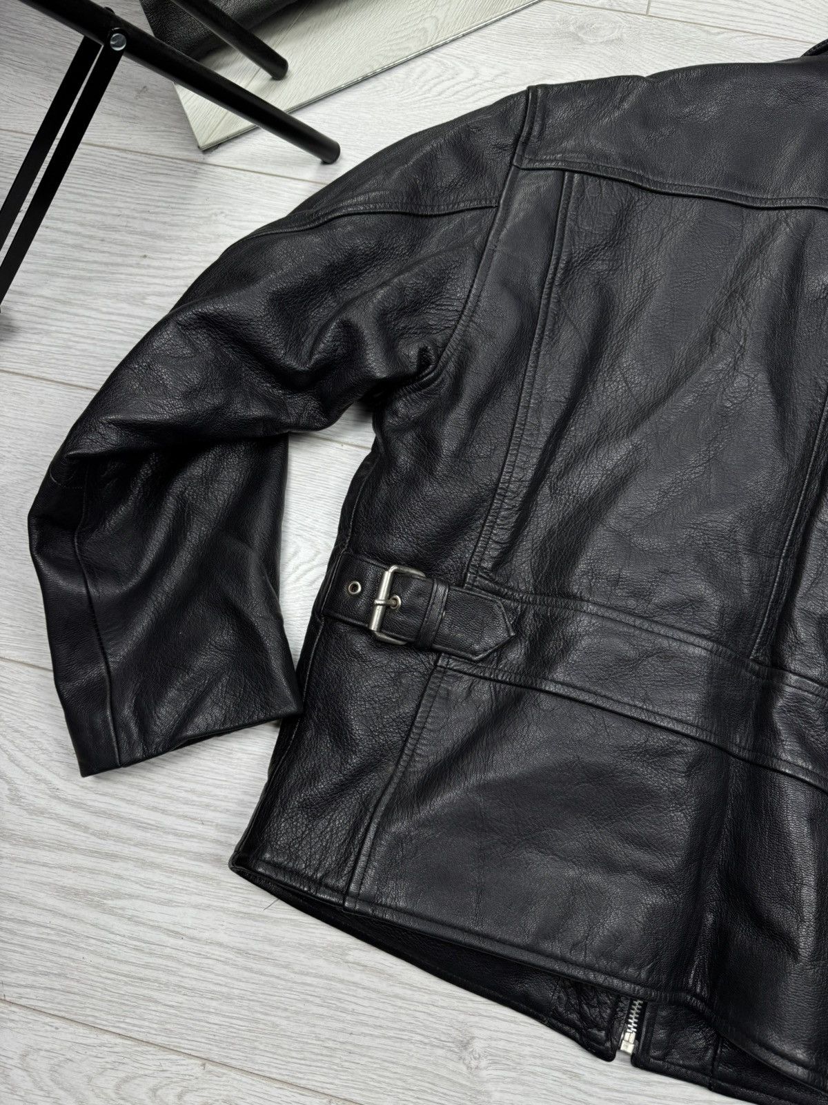Leather Vintage Avantgarde Biker Cropped Leather Jacket Size US S / EU 44-46 / 1 - 10 Thumbnail