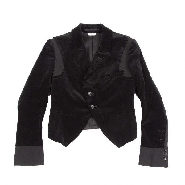 Comme Des Garcons Black Retro Velvet Design Blazer