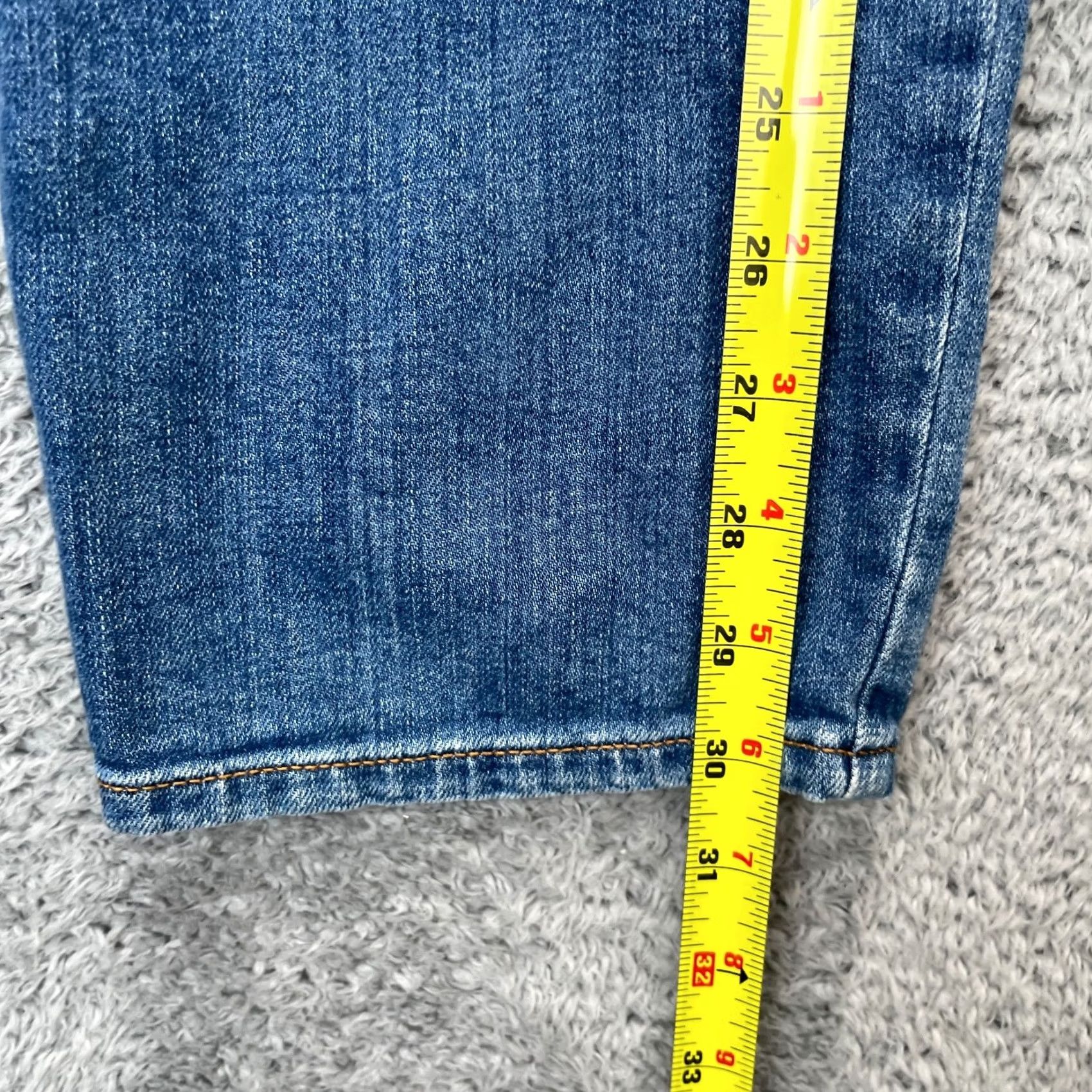 Talbots Talbots Jeans Womens 6P Blue Straight Leg Cropped Denim Stretch Cotton Jeans with 5-Pocket Design Inseam 20 in Logo Button Zipper Size 30" / US 8 / IT 44 - 7 Thumbnail