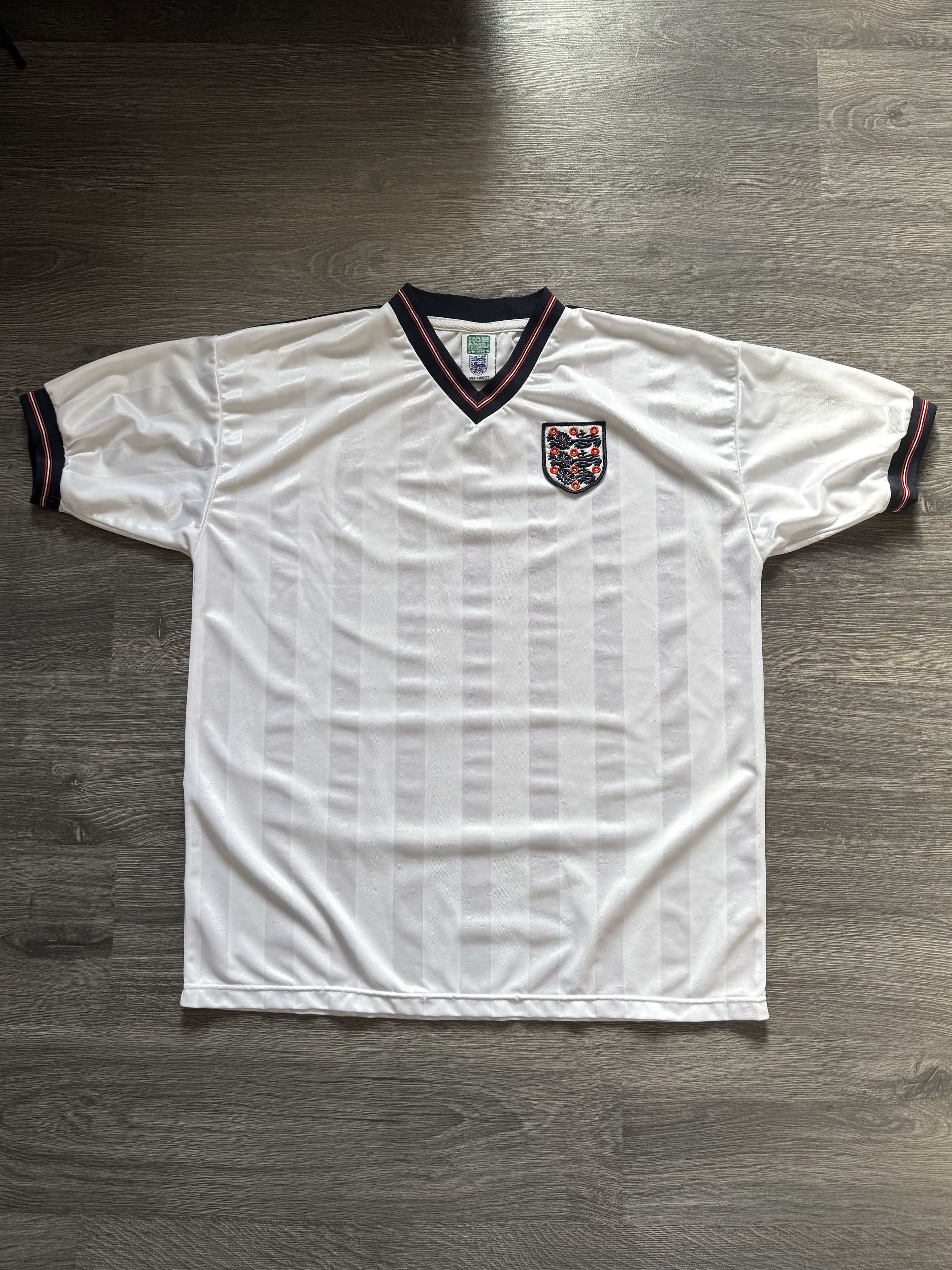 Umbro Vintage Score Draw England Football Soccer bloke shirt Size US XXL / EU 58 / 5 - 3 Thumbnail