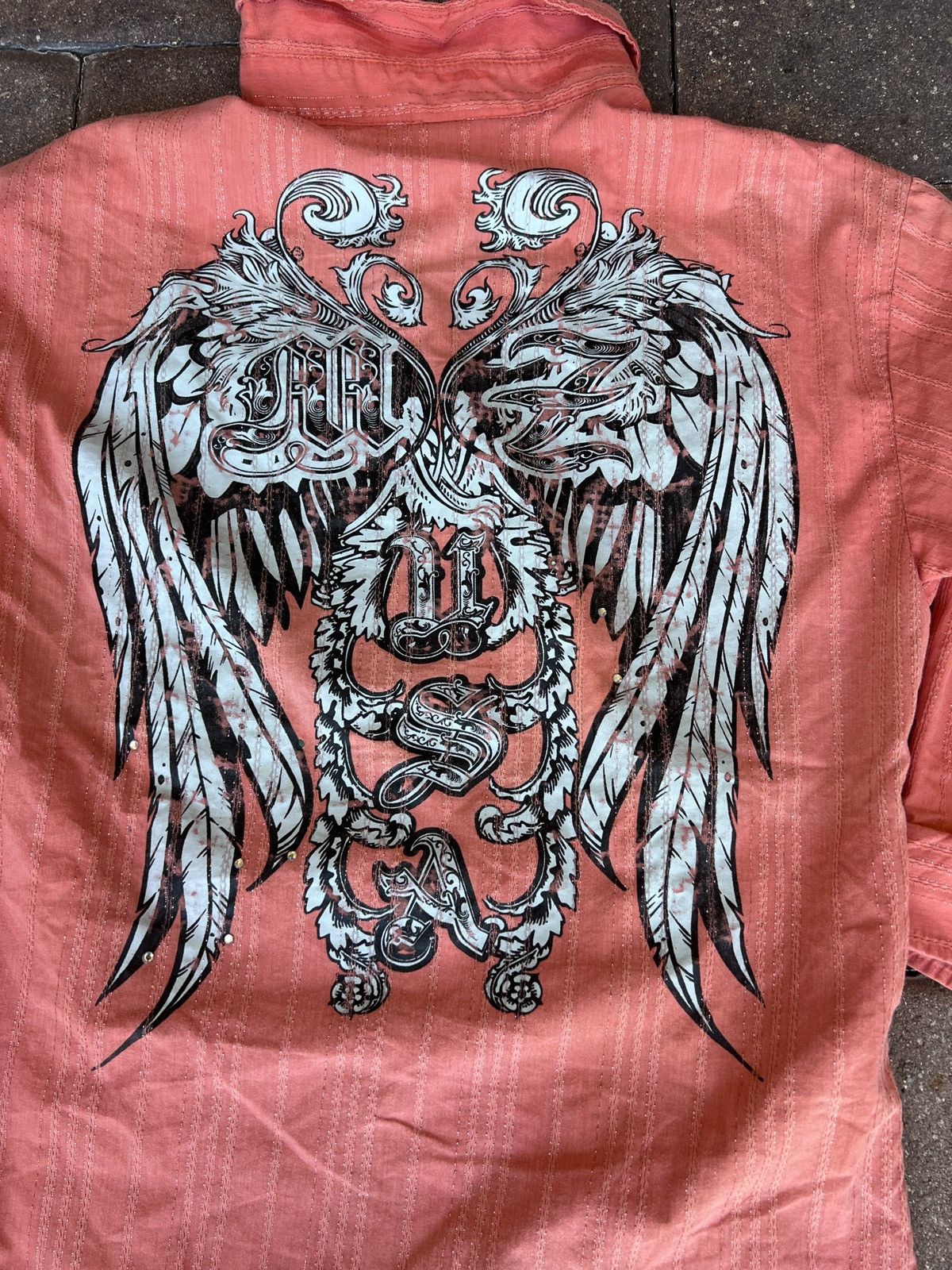 Affliction Vintage Y2K Women’s Button-Up Shirt 2000s Size M / US 6-8 / IT 42-44 - 4 Thumbnail