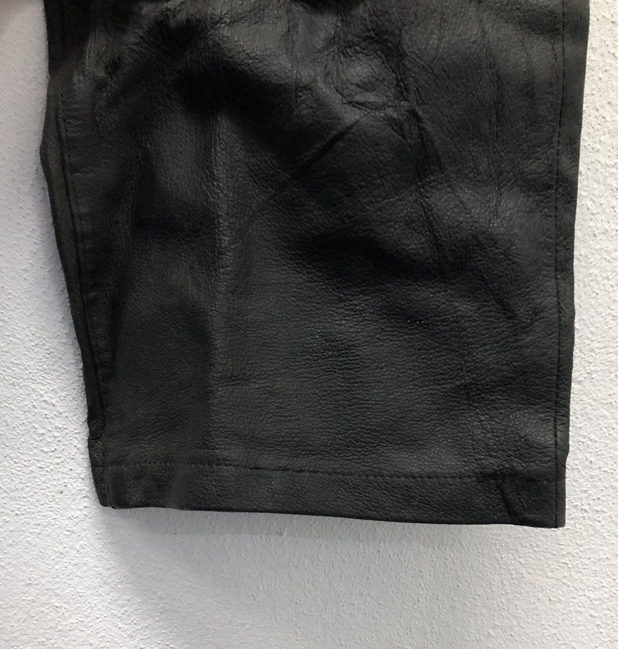 Japanese Brand Vintage Dog House Black Genuine Leather Pants Size US 31 - 10 Thumbnail
