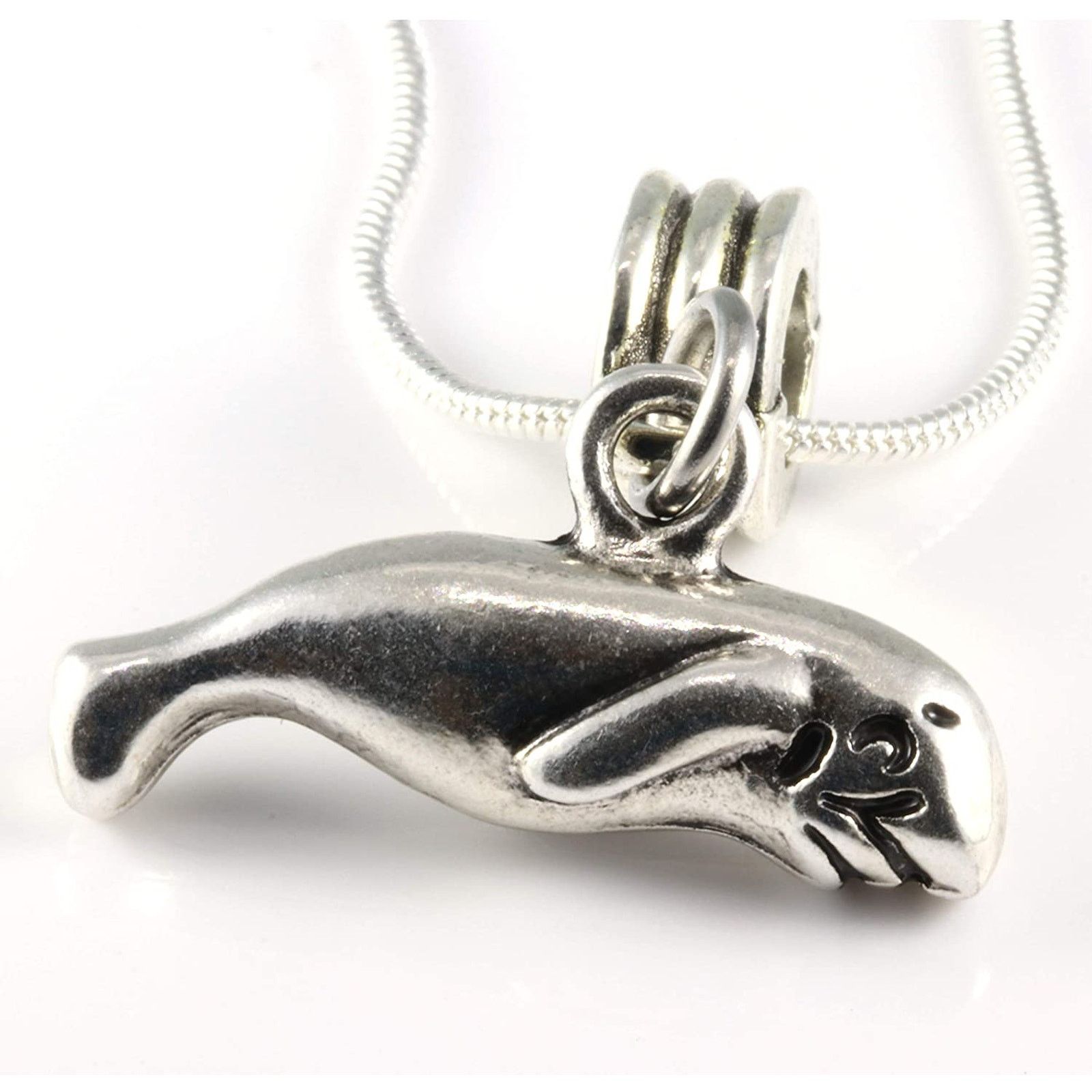 & Other Stories Manatee Charm Snake Chain Necklace - Ocean Sea Creature Size ONE SIZE - 4 Thumbnail
