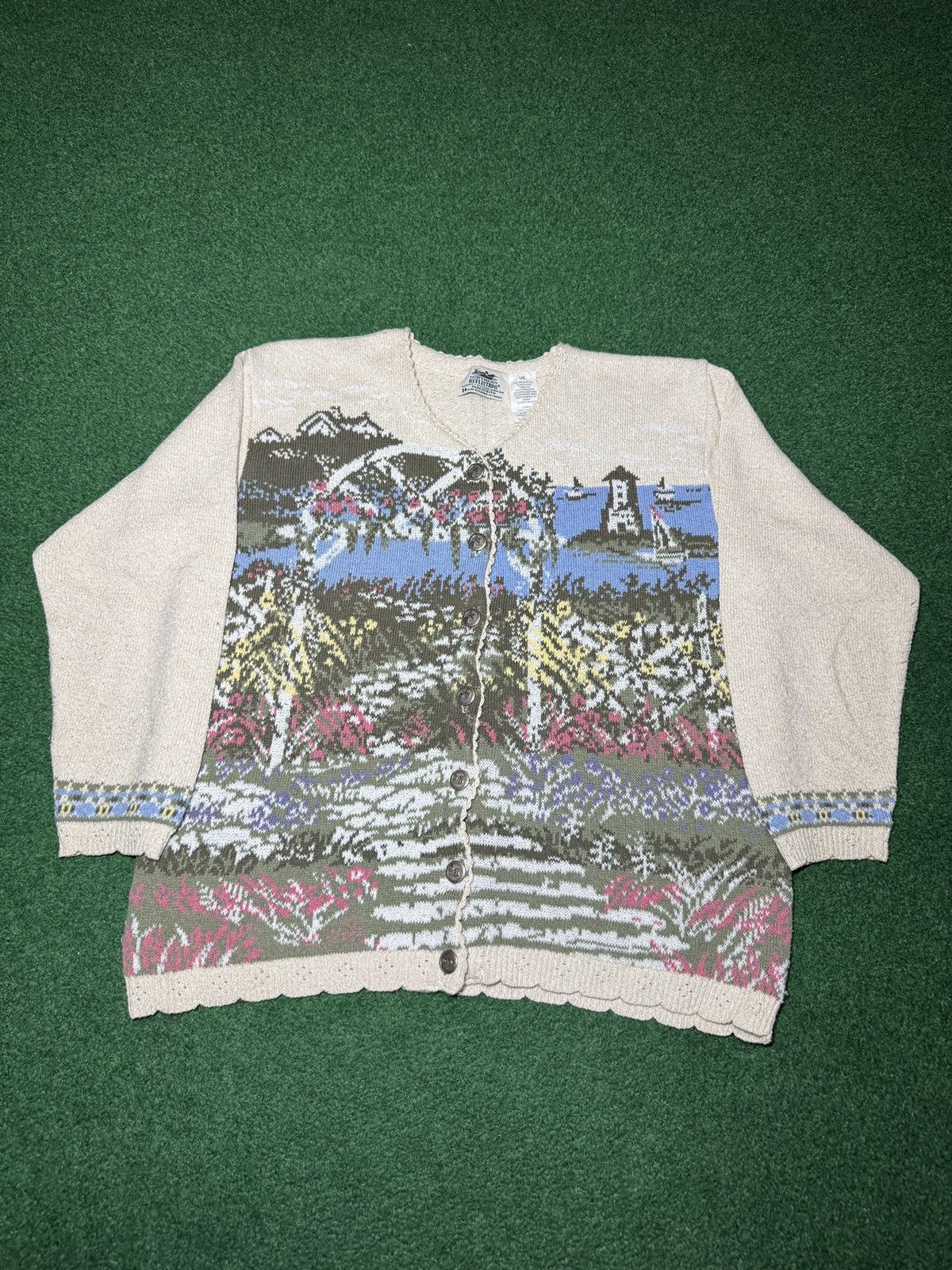 Northern Reflections Northern Reflection Garden Spring Vintage 90s Large Cardigan Size L / US 10 / IT 46 - 1 Thumbnail
