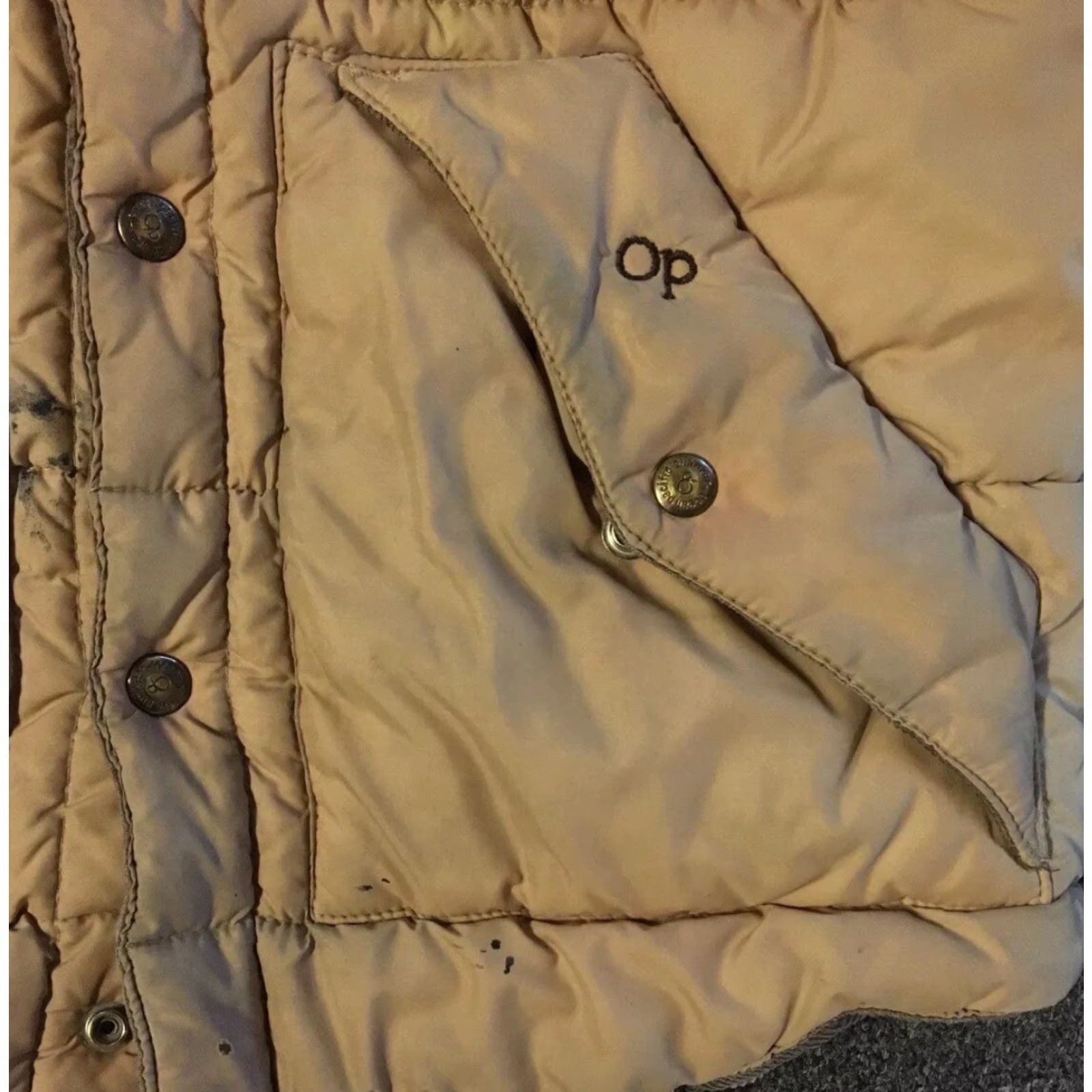 Quiksilver VINTAGE Ocean Pacific OP Faded Distressed Corduroy Puffer Vest XS Beach Surf Skate Grunge - Quiksilver OP 80s Vintage Jacket Mens XS Brown Size US XS / EU 42 / 0 - 7 Thumbnail