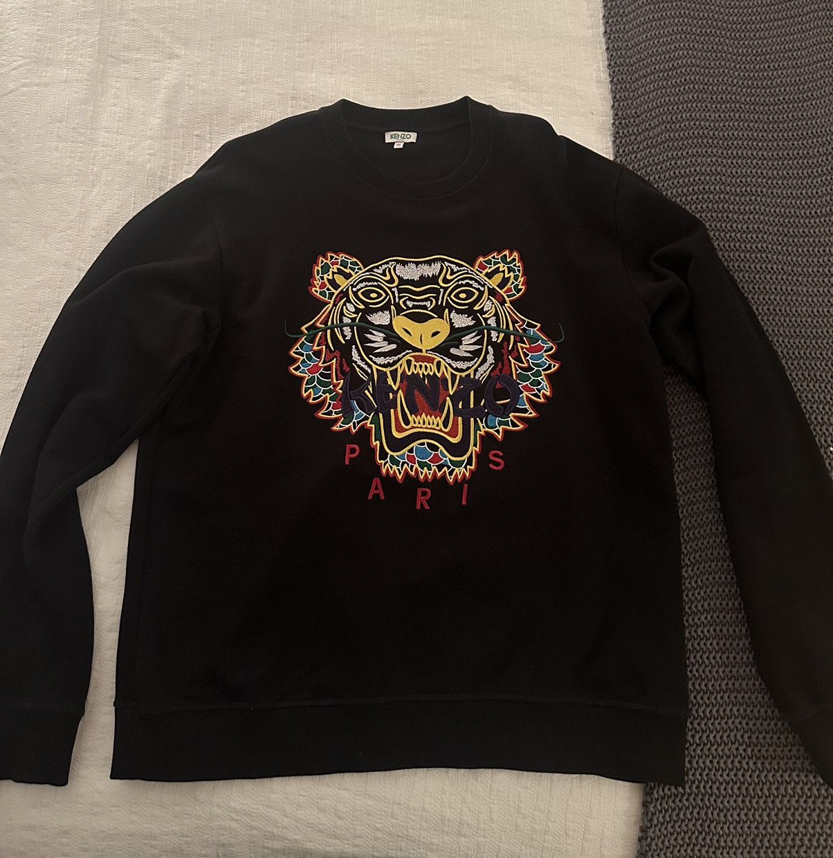 KENZO DRAGON TIGER EMBROIDERED CREW SWEAT