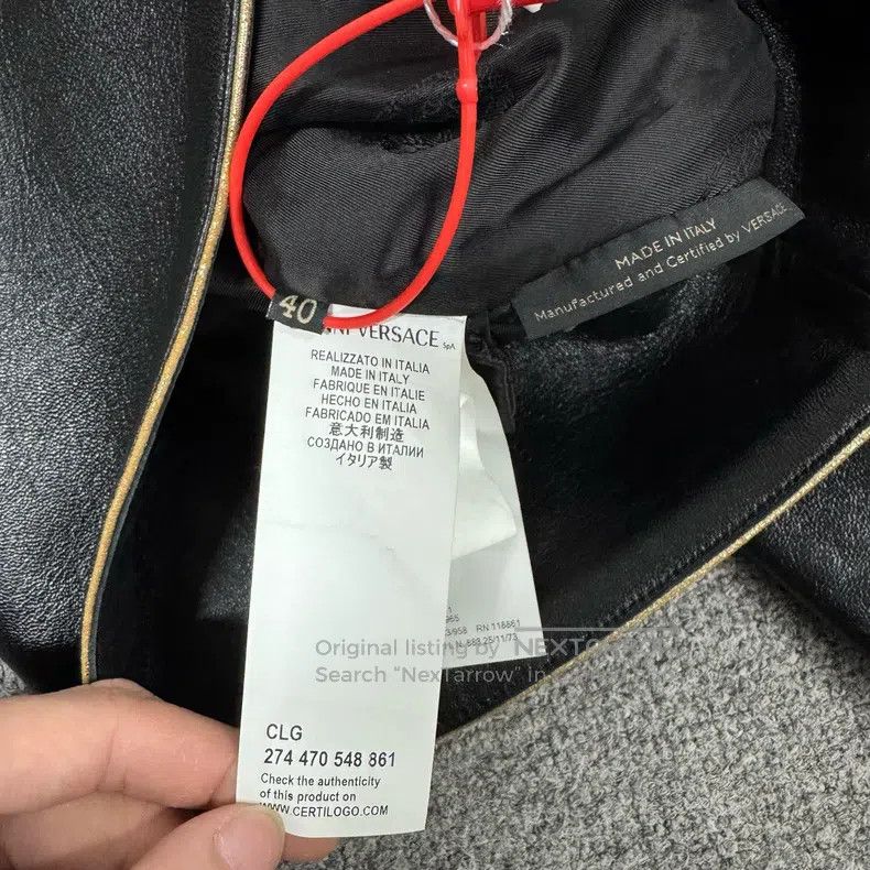 Versace Versace Leather coat Size US XXS / EU 40 - 6 Thumbnail
