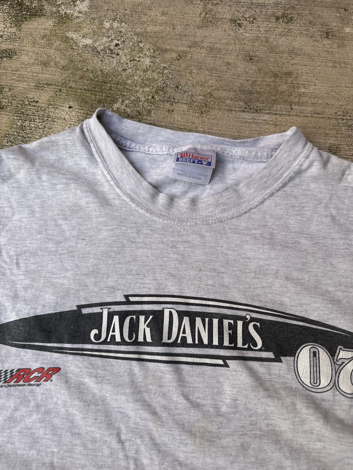 NASCAR × Vintage Vintage 90s Jack Daniel’s nascar racing Gray Tshirt Xl Size US XL / EU 56 / 4 - 3 Thumbnail