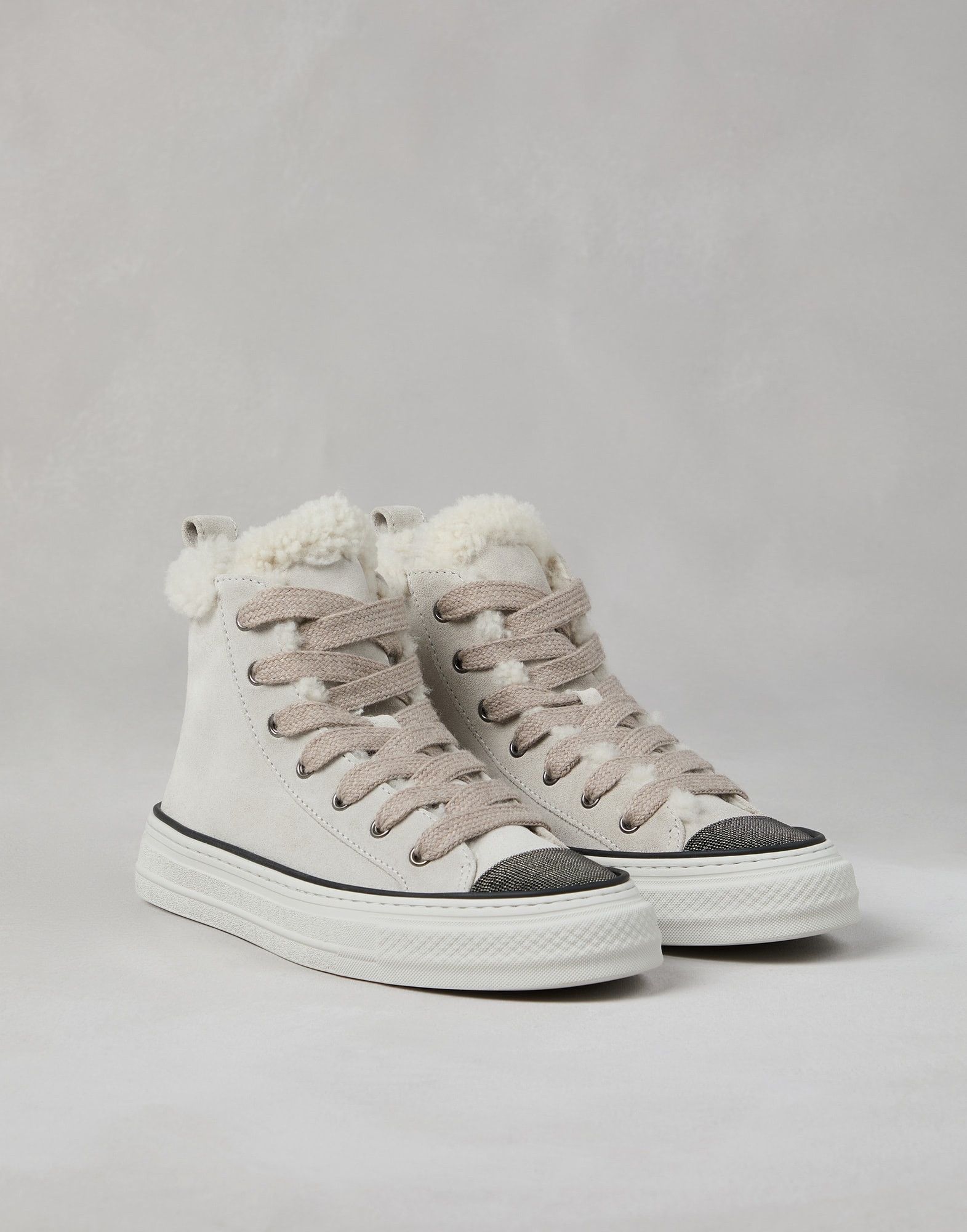 Brunello Cucinelli o1la1rc1a1025 Hi-Top Sneakers in White Size US 9 / IT 39 - 1 Thumbnail