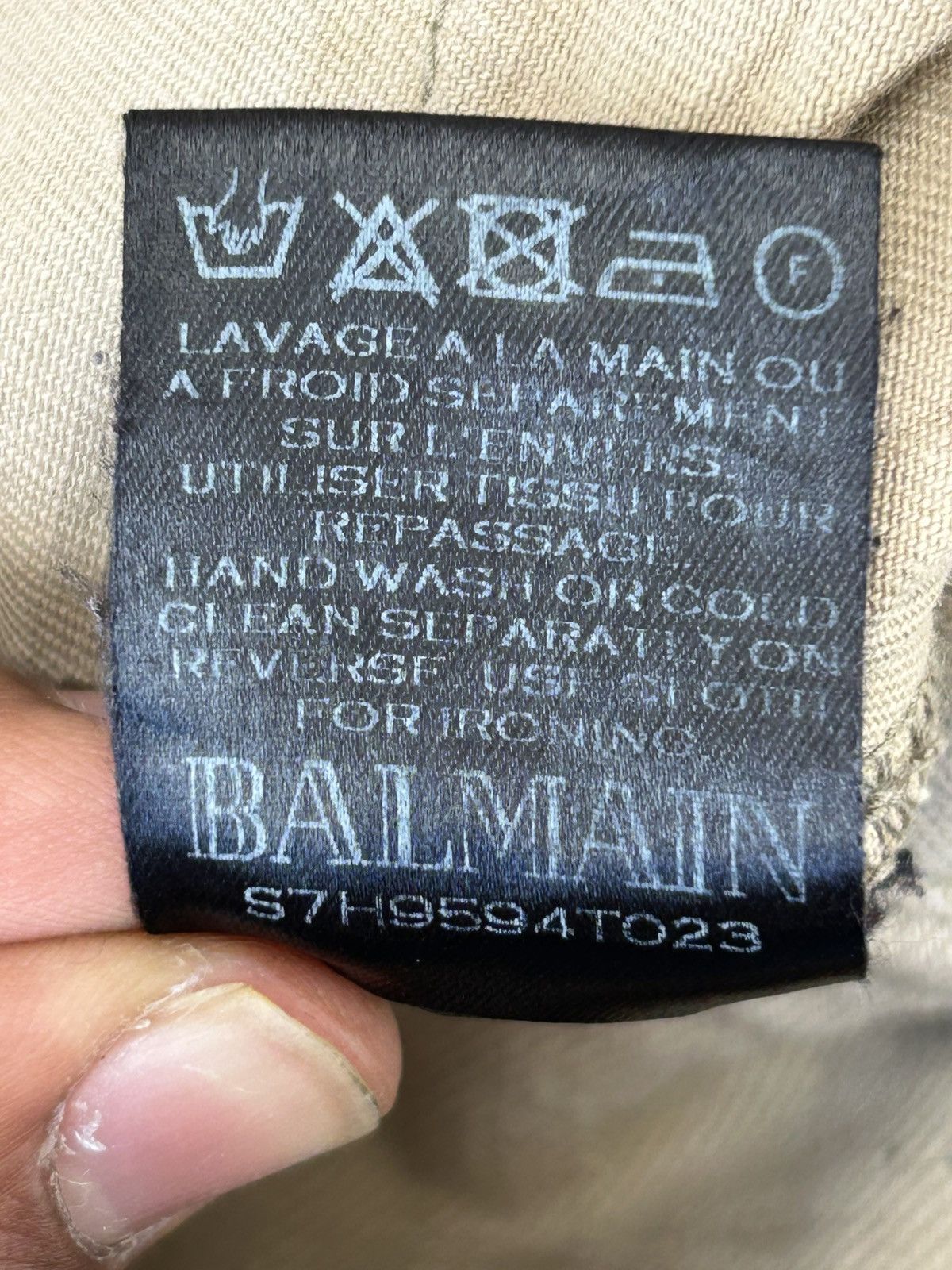 Balmain Balmain Biker Denim Pants Khaki Size US 33 - 16 Thumbnail