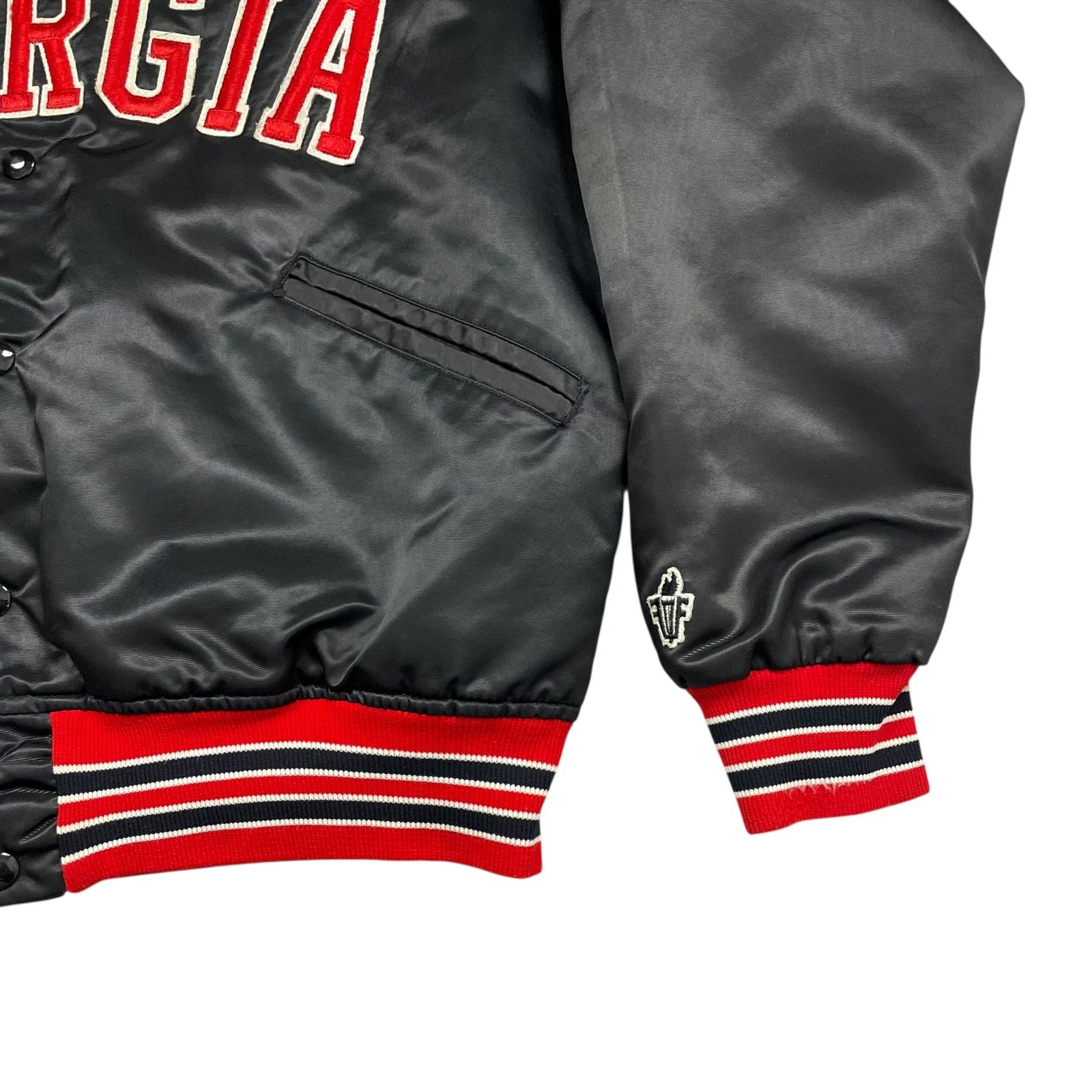 NCAA VTG 80s GEORGIA BULLDOGS FELCO SATIN BOMBER JACKET SIZE L Size US L / EU 52-54 / 3 - 3 Thumbnail