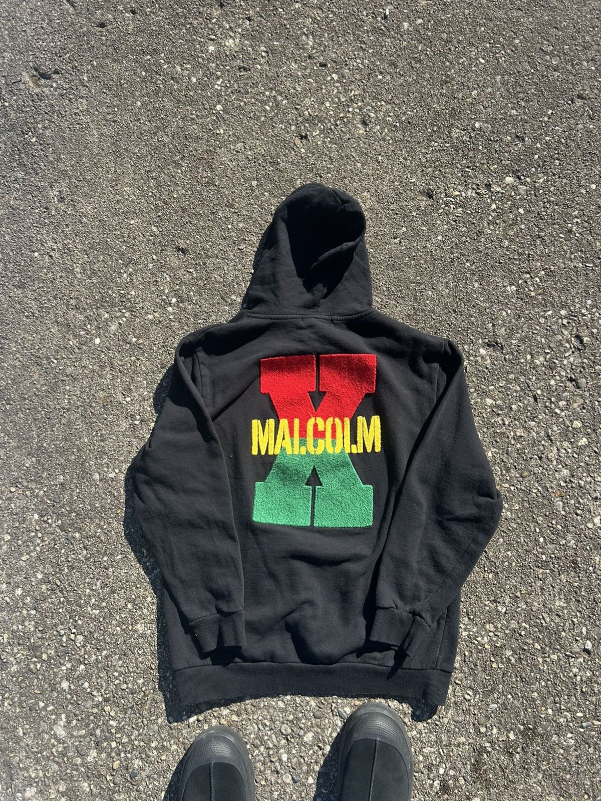 Reason × Vintage Reason Malcom X Black Red Green Gold Carpet Print Hoodie Size US XL / EU 56 / 4 - 11 Thumbnail