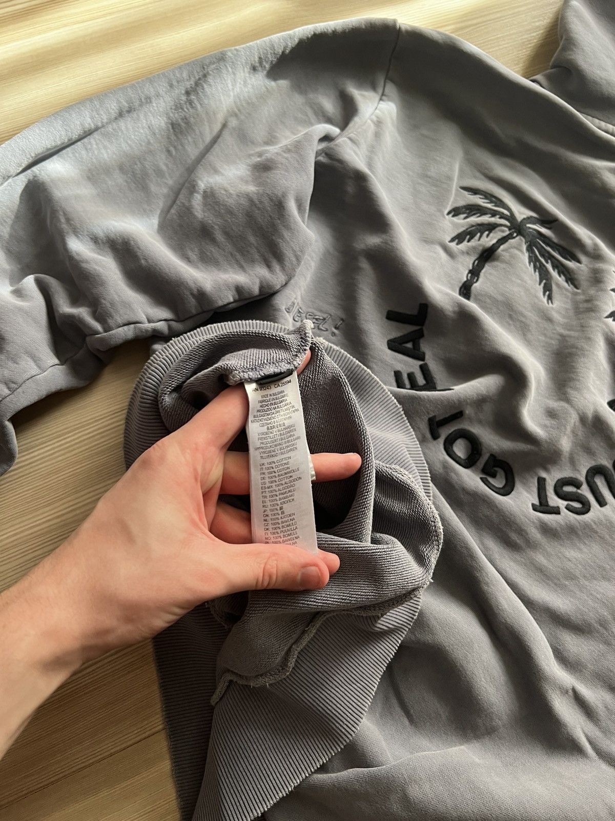 Diesel Crazy Distressed Diesel Gray Hoodie Big Logo Y2K Size US M / EU 48-50 / 2 - 14 Thumbnail