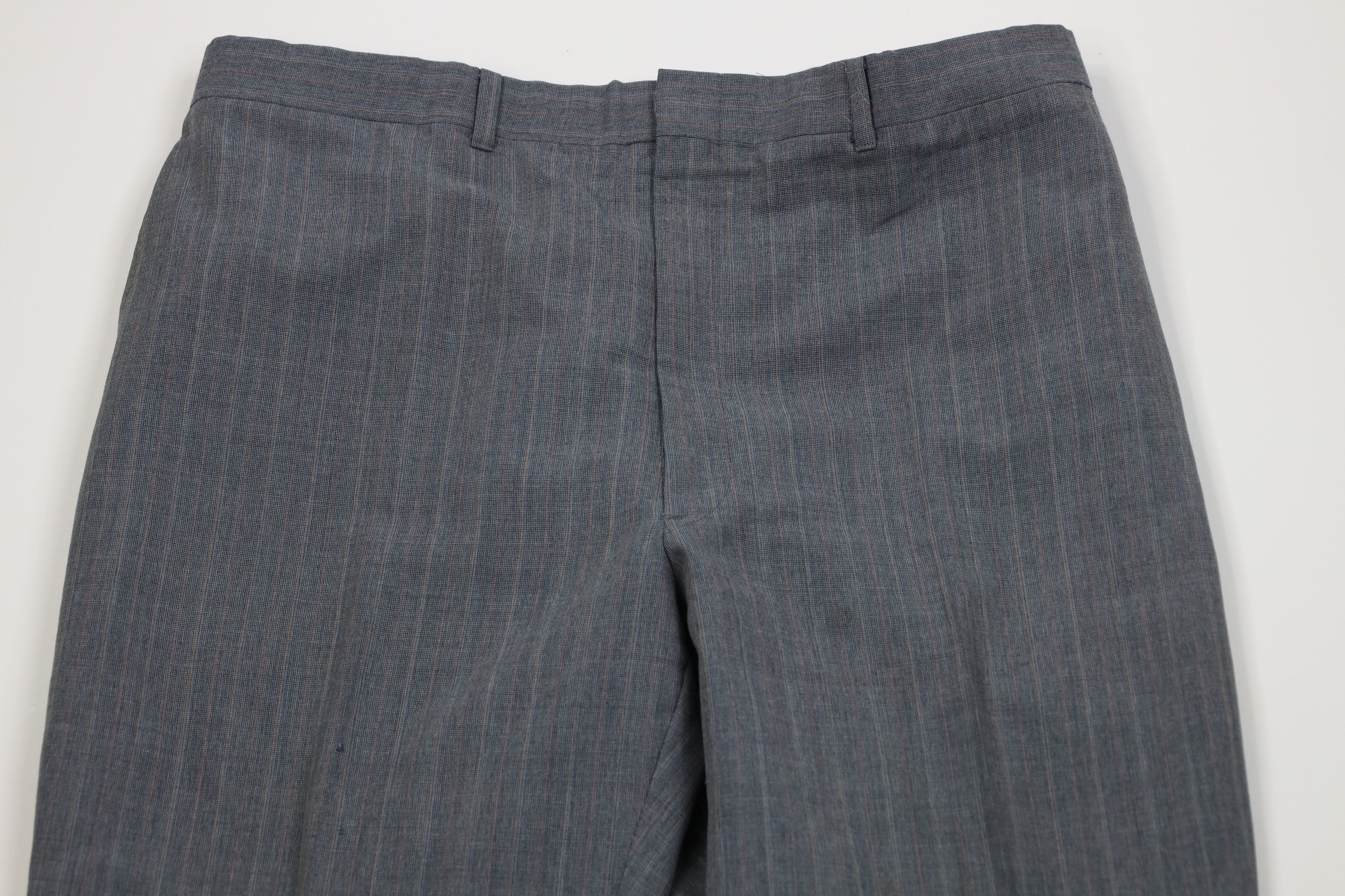 Vintage Vintage 70s Streetwear Striped Wide Leg Chino Pants USA Size US 36 / EU 52 - 2 Thumbnail